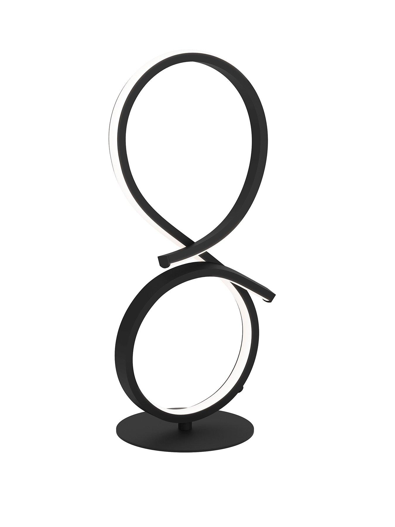 Image 2 of 6 of Eglo Serpins Black Aluminium &amp; Steel Modern Table Lamp