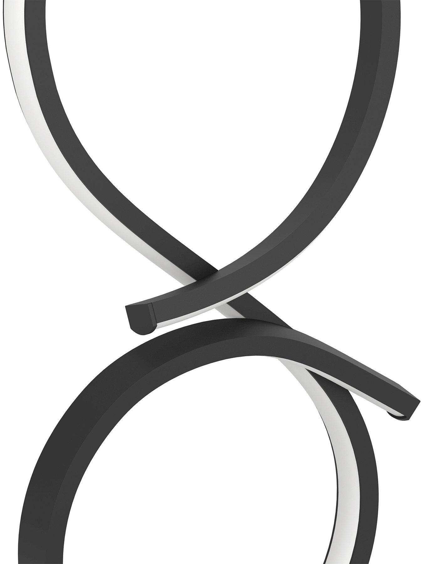 Image 4 of 6 of Eglo Serpins Black Aluminium &amp; Steel Modern Table Lamp
