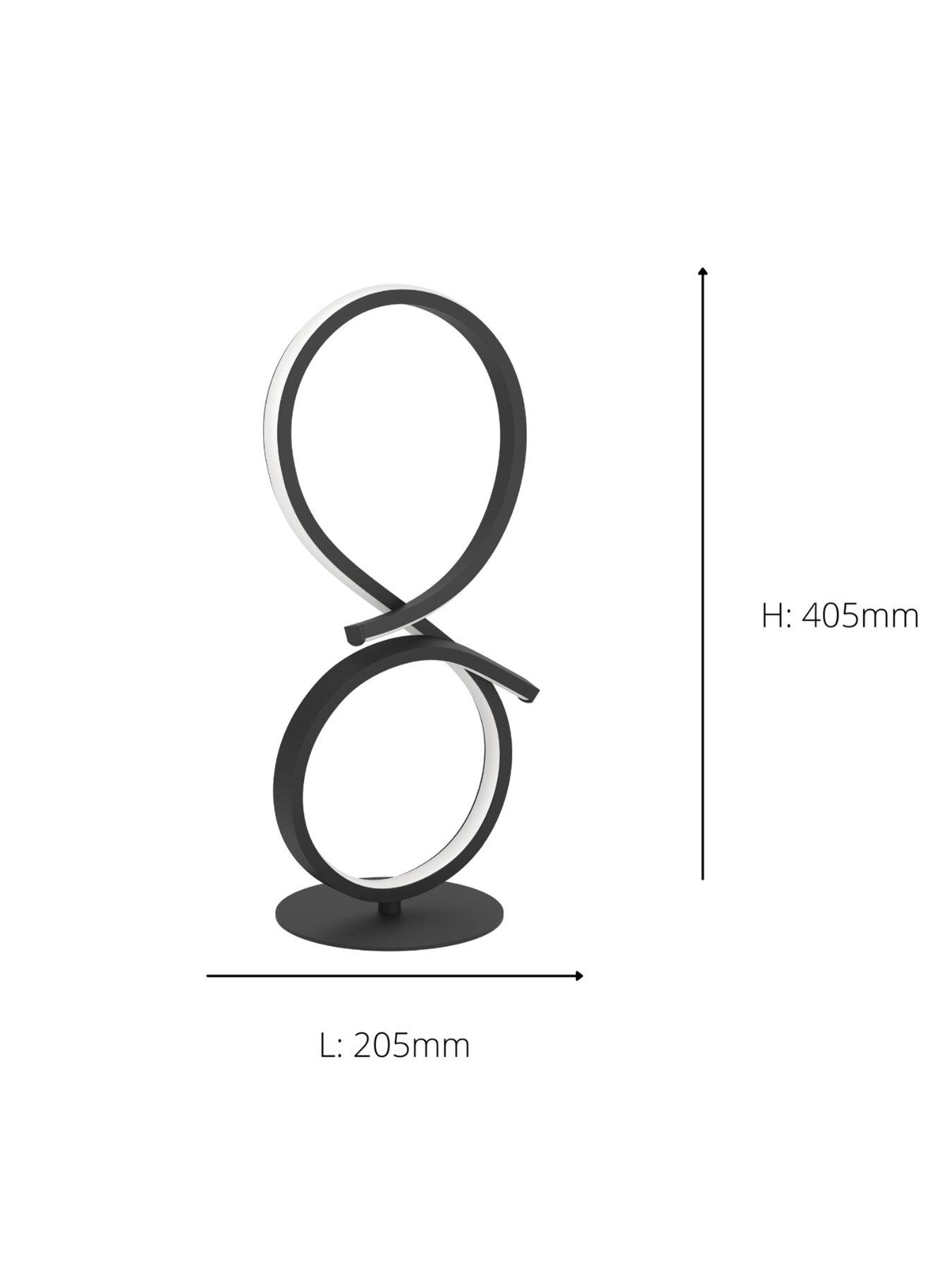 Image 6 of 6 of Eglo Serpins Black Aluminium &amp; Steel Modern Table Lamp