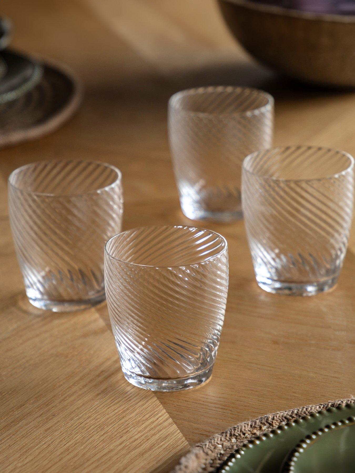 Gallery Direct Swirl Tumbler Clear Pk4