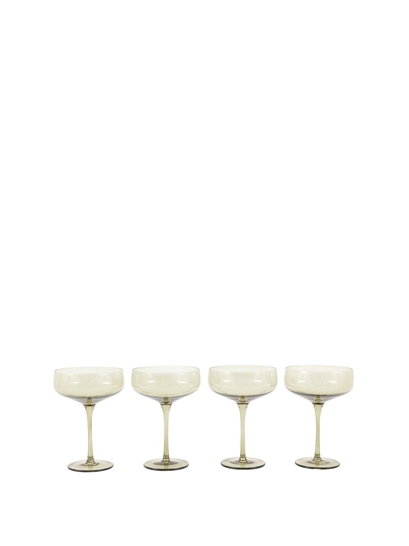 Image 2 of 7 of Gallery Direct Coupe Glass Green 4 pack