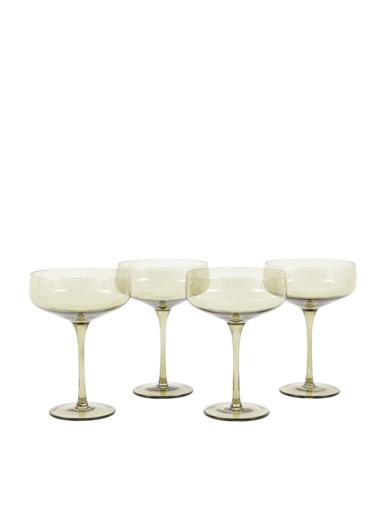 Image 5 of 7 of Gallery Direct Coupe Glass Green 4 pack