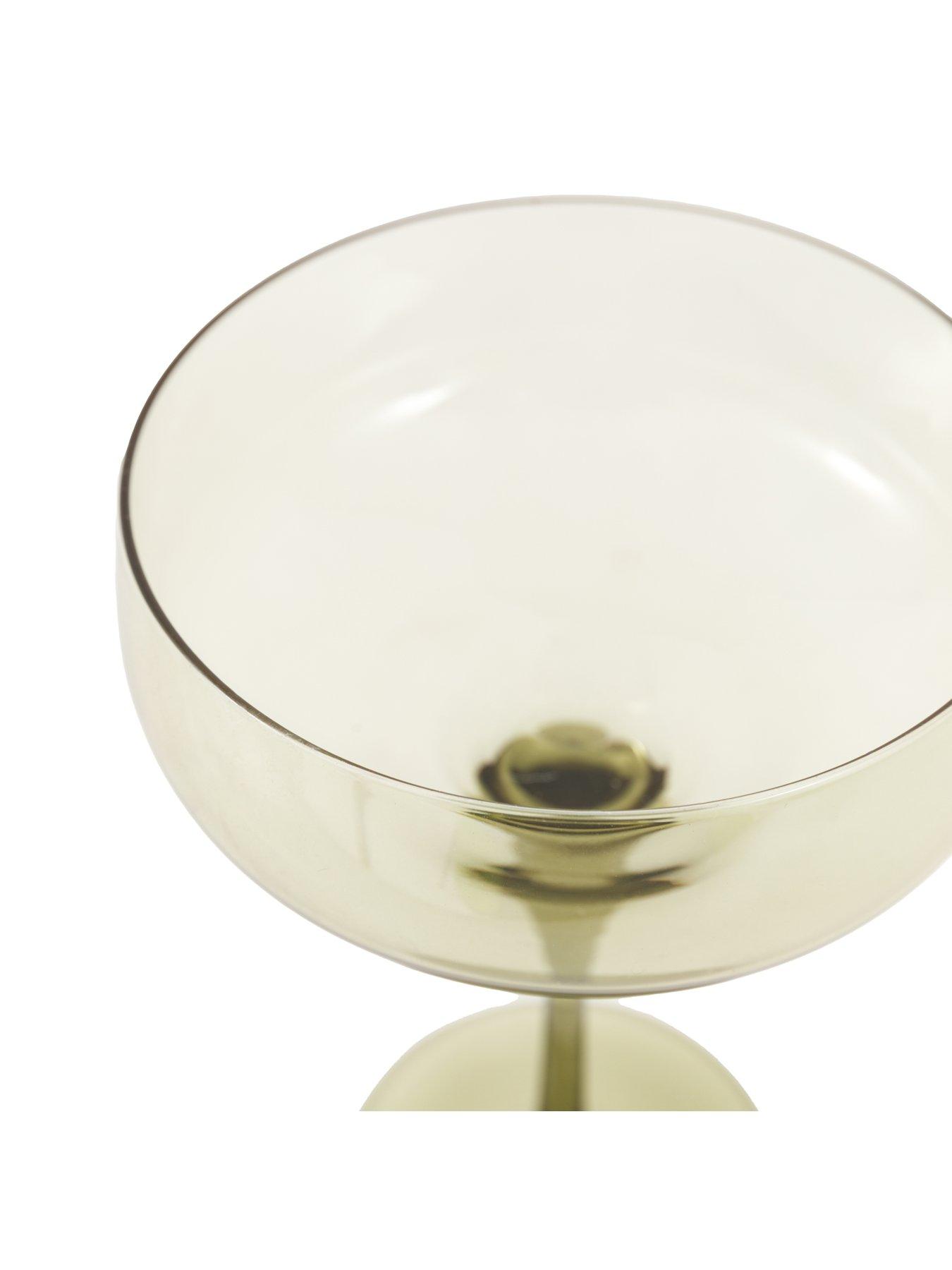 Image 6 of 7 of Gallery Direct Coupe Glass Green 4 pack