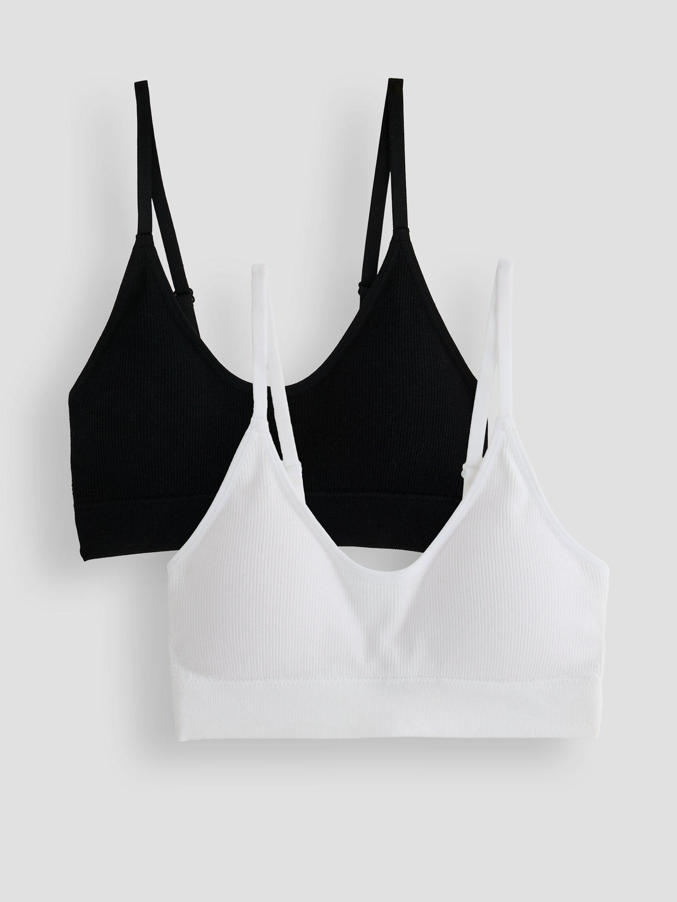 The Very Collection 2Pk Seamless Bra Mono - Black/White
