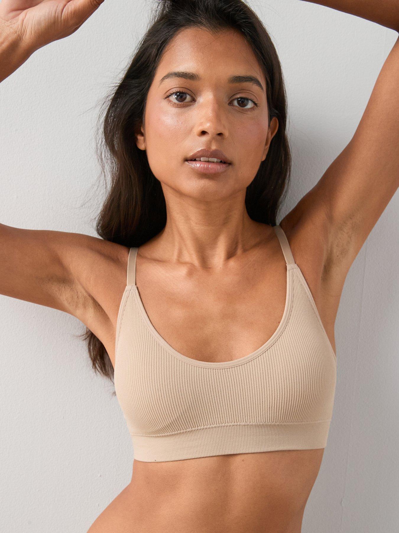 Image 2 of 7 of The Very Collection 2 Pack Seamless Bra - Beige/Leopard Print
