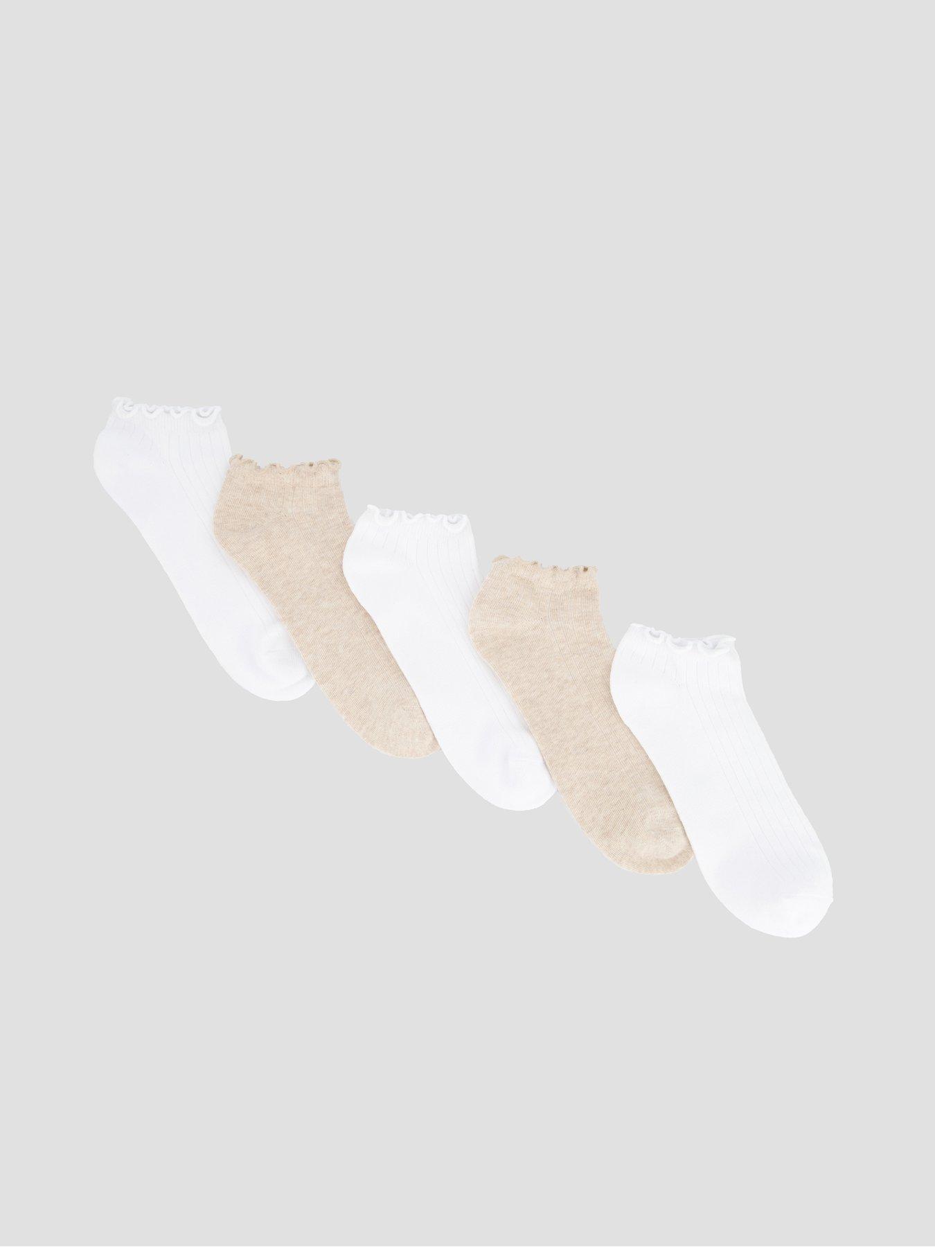 Image 1 of 3 of The Very Collection 5 Pack Trainer Liner Socks - Beige