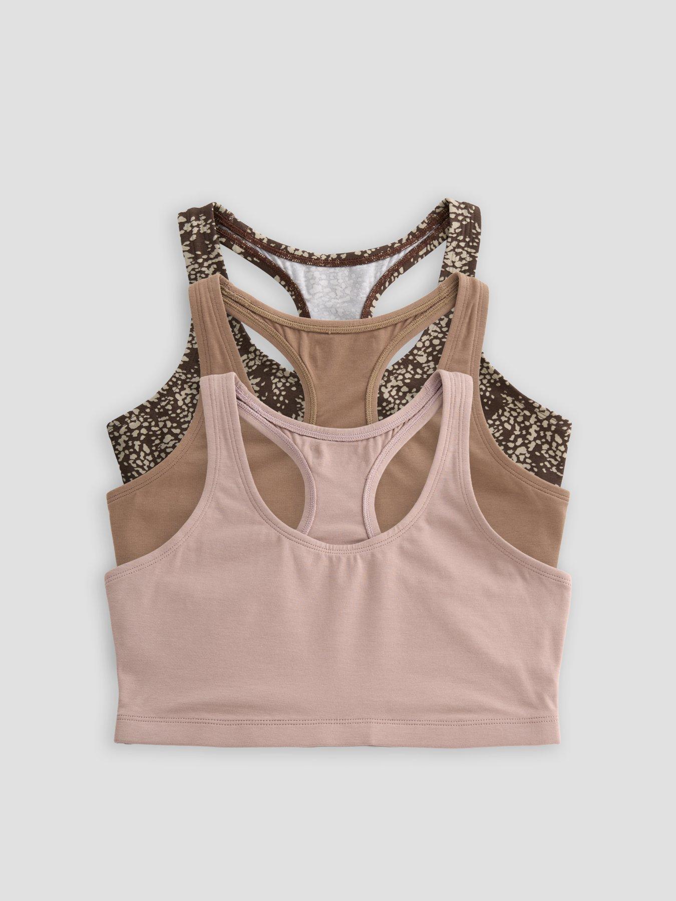 The Very Collection 3Pk Cotton Bras - Beige/Animal Print