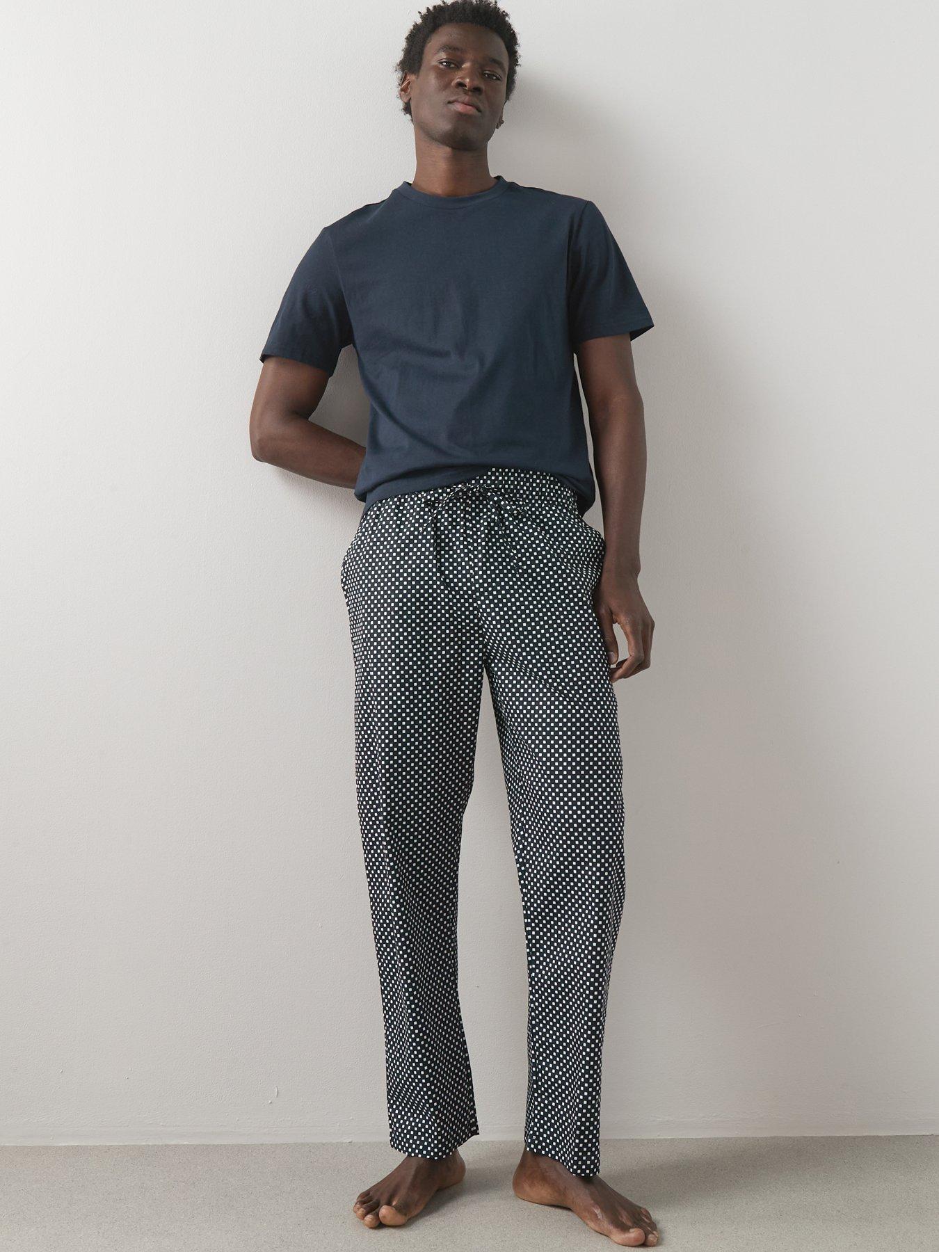 Image 5 of 7 of The Very Collection Pure Cotton Geo Print Jersey Pyjama Set - Navy