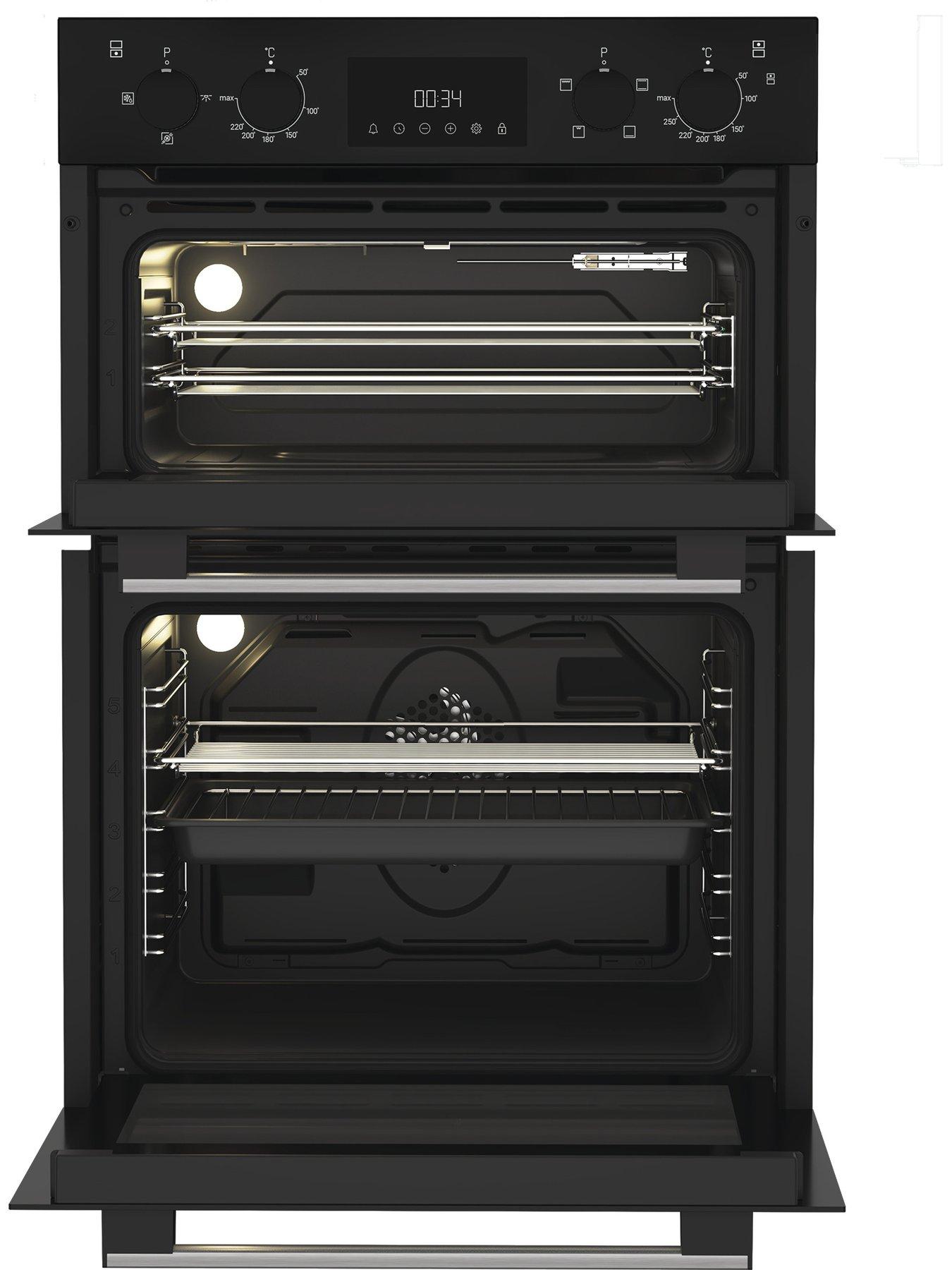 Image 2 of 7 of Hotpoint DIH 10D B - Double Oven - Black