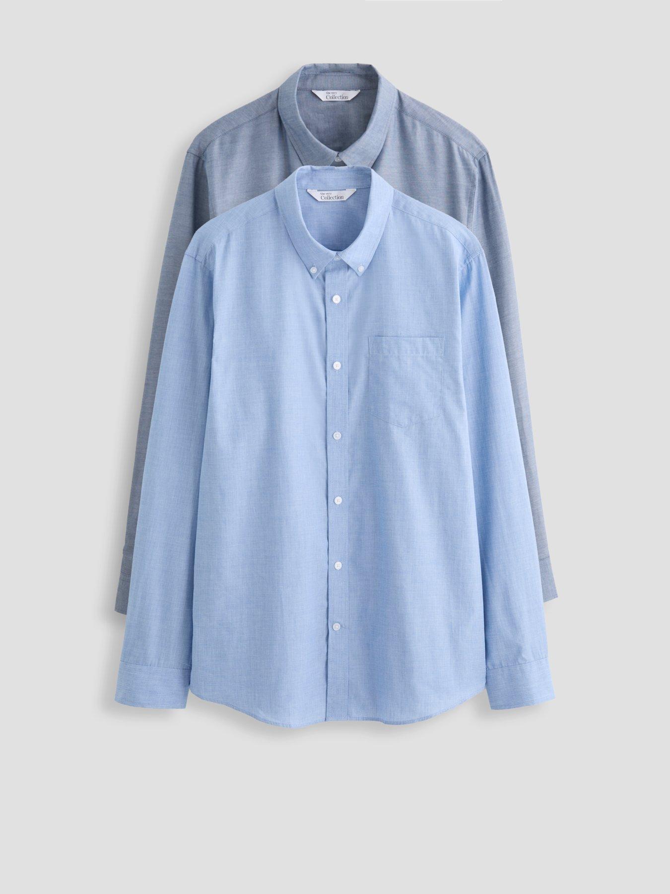 The Very Collection 2 Pack Pure Cotton Shirts - Blue/navy | Very