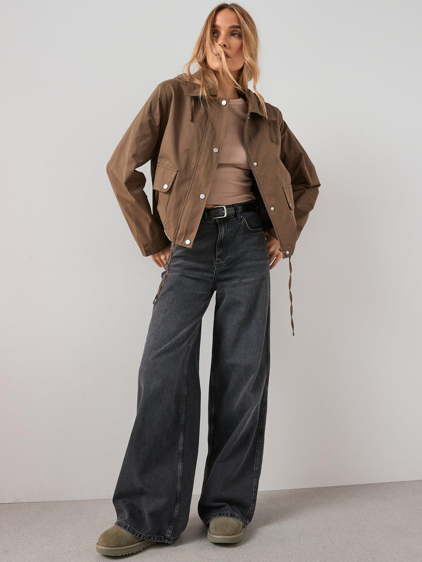 Image 1 of 6 of The Very Collection Hooded Cotton Jacket - Khaki