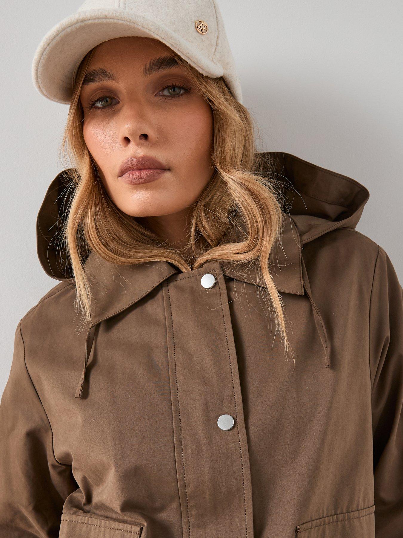 Image 5 of 6 of The Very Collection Hooded Cotton Jacket - Khaki