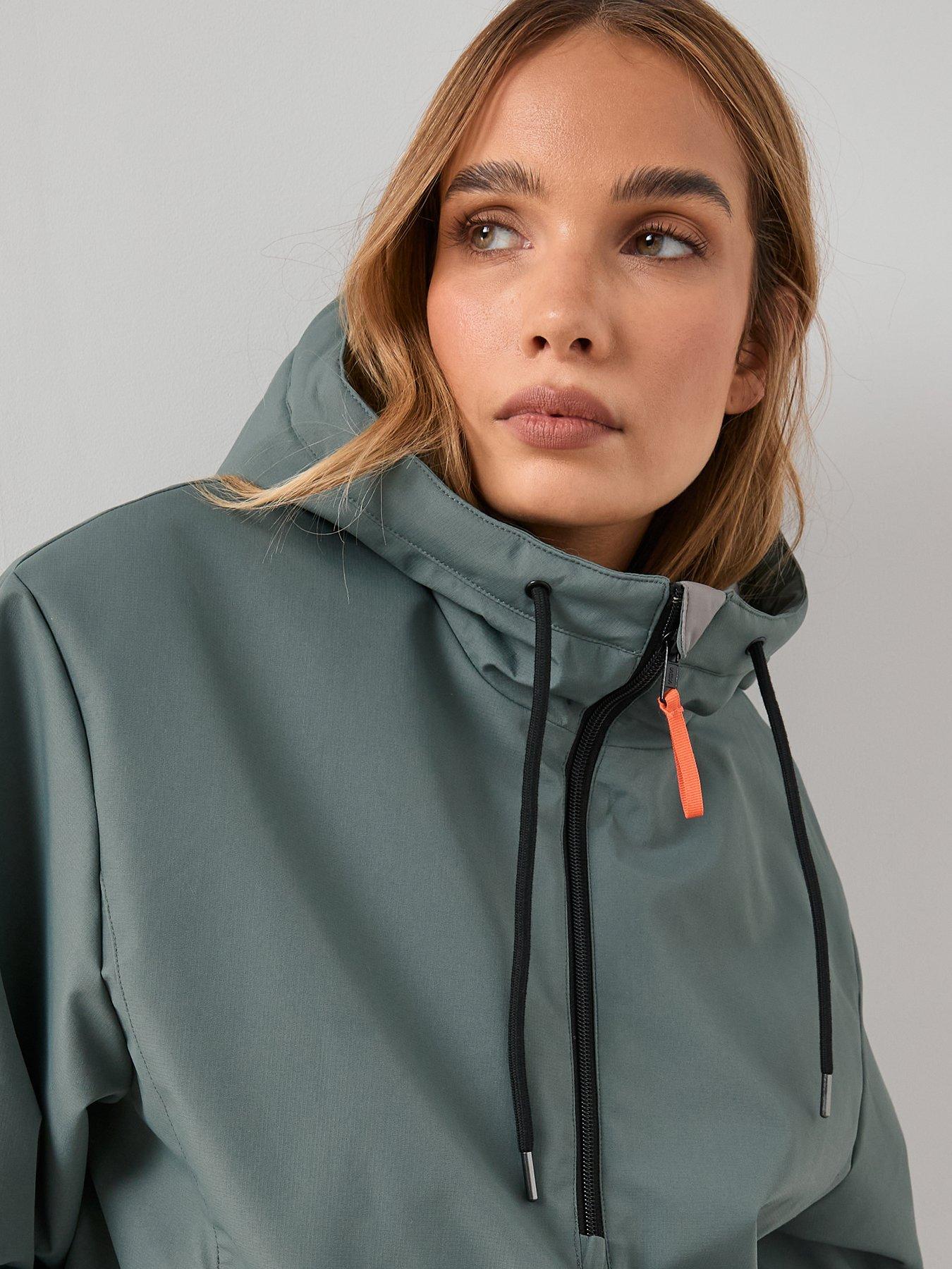 Image 6 of 6 of The Very Collection Hooded Pop Over Padded Jacket - Light Blue