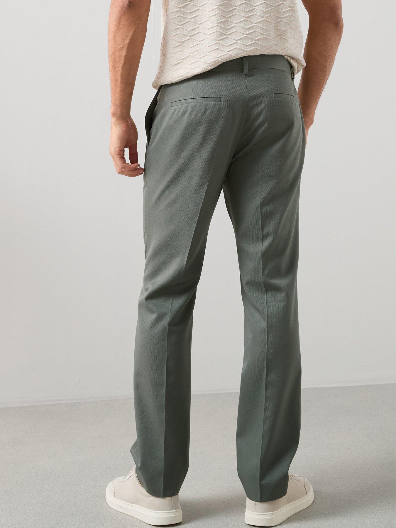 Image 2 of 7 of The Very Collection Regular Fit Textured Suit Trouser - Sage