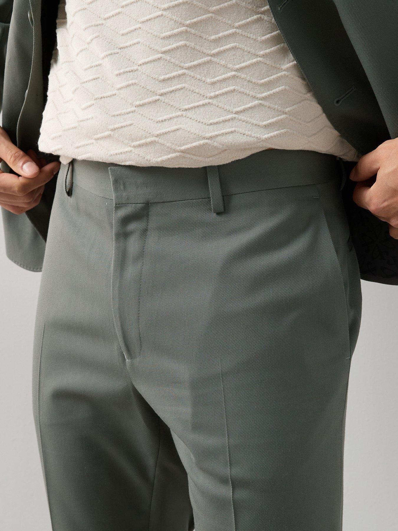 Image 5 of 7 of The Very Collection Regular Fit Textured Suit Trouser - Sage