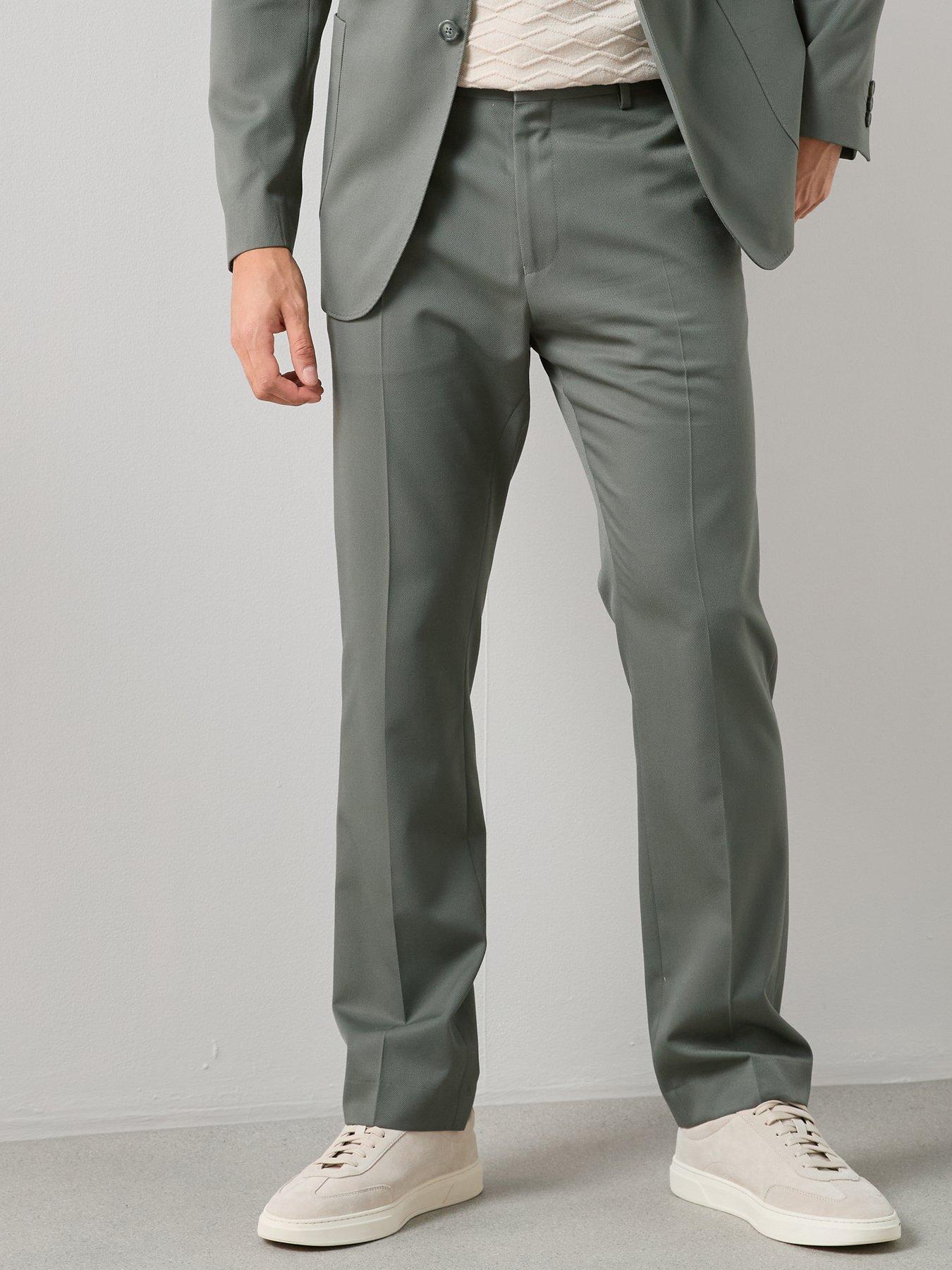 Image 6 of 7 of The Very Collection Regular Fit Textured Suit Trouser - Sage