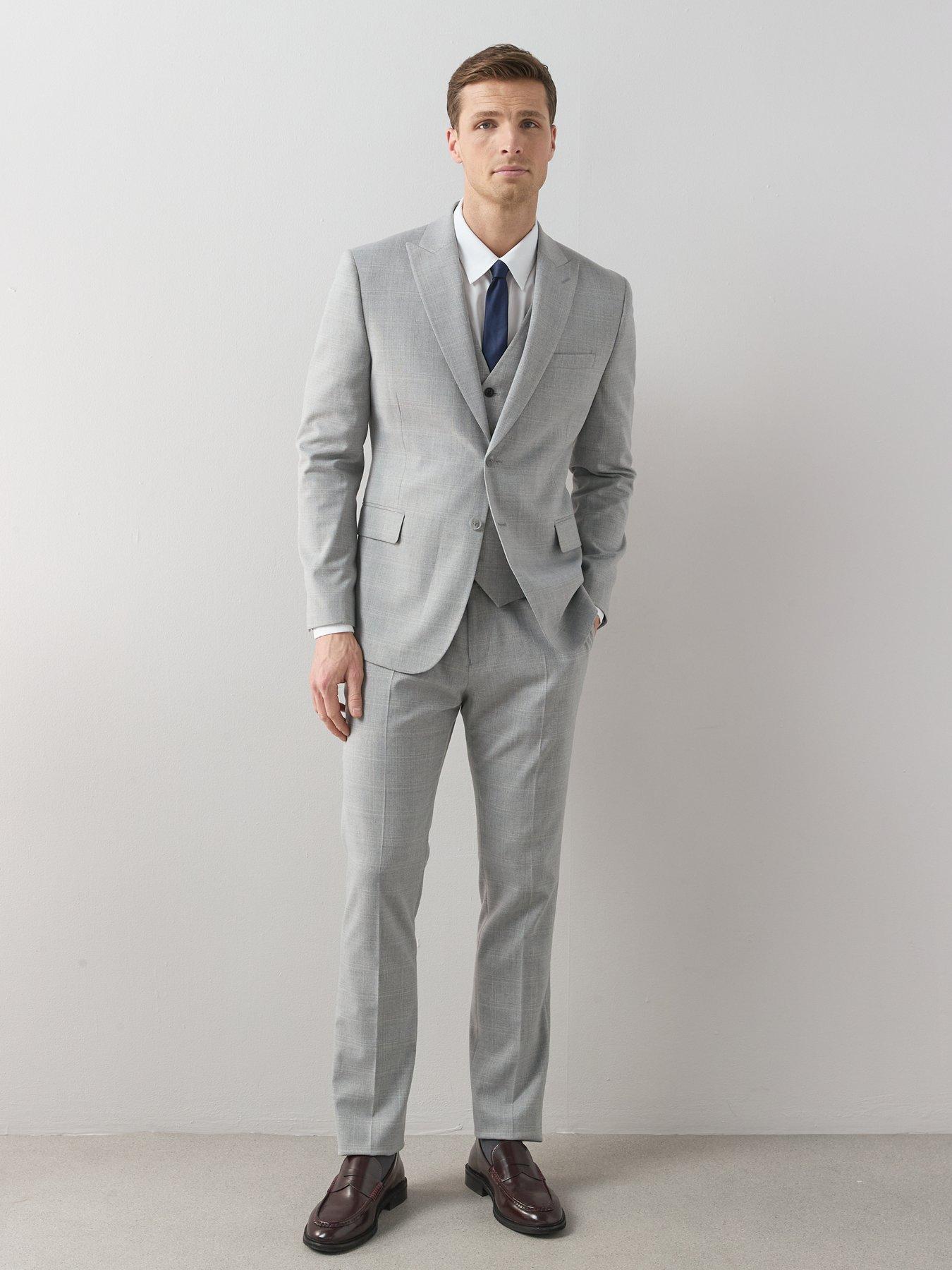 Image 3 of 6 of The Very Collection Slim Fit Single Breasted Suit Jacket - Light Grey