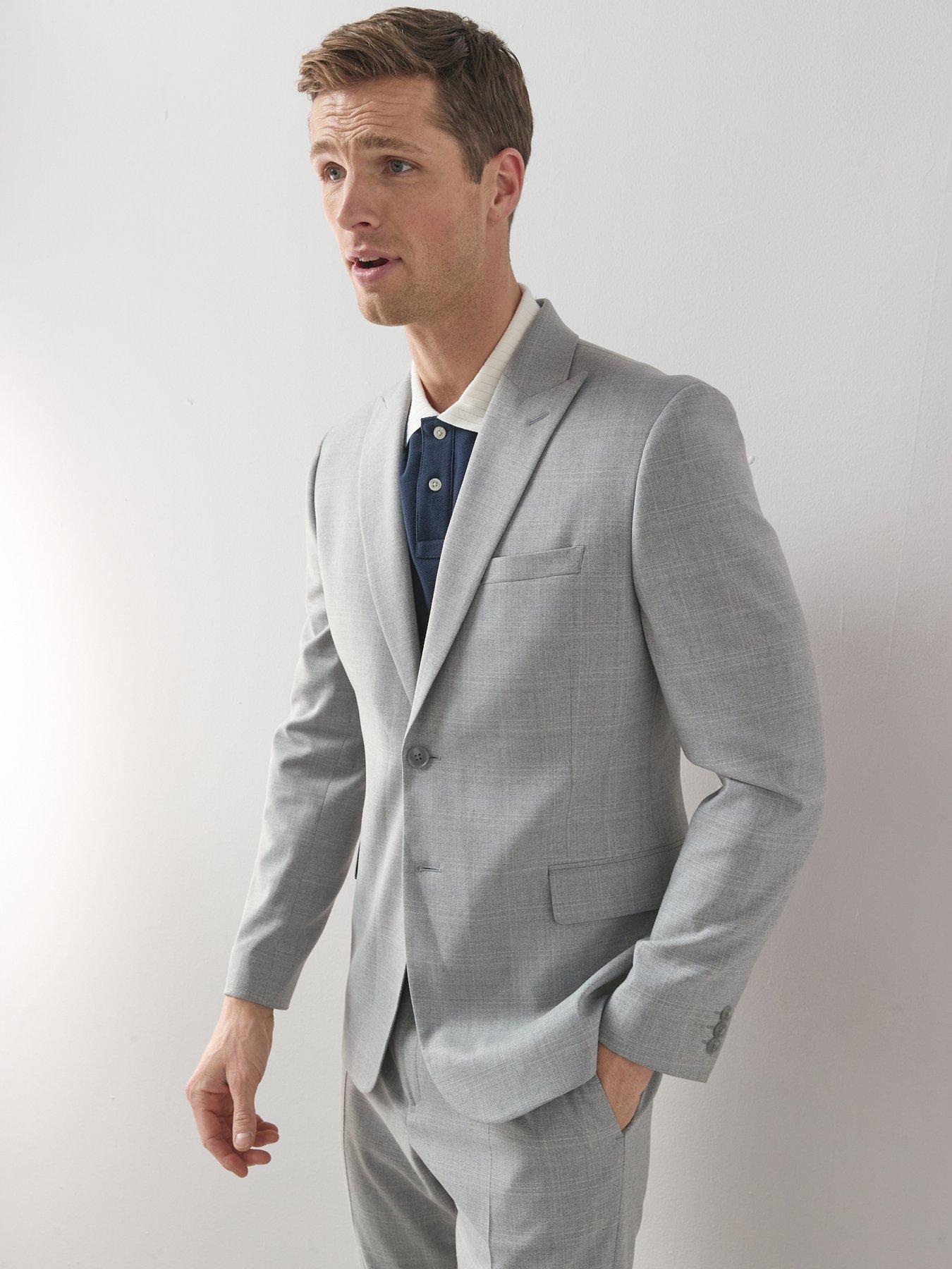 Image 4 of 6 of The Very Collection Slim Fit Single Breasted Suit Jacket - Light Grey