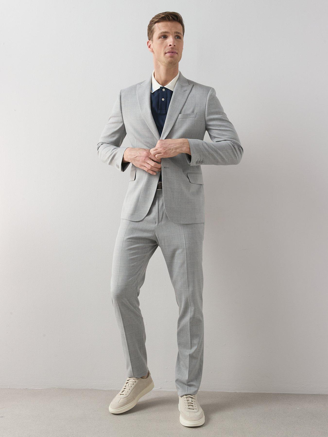 Image 5 of 6 of The Very Collection Slim Fit Single Breasted Suit Jacket - Light Grey