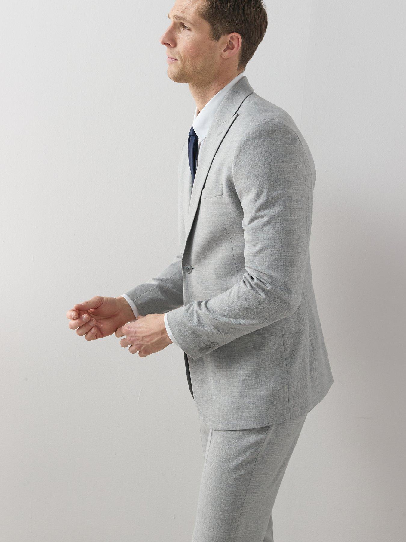 Image 6 of 6 of The Very Collection Slim Fit Single Breasted Suit Jacket - Light Grey