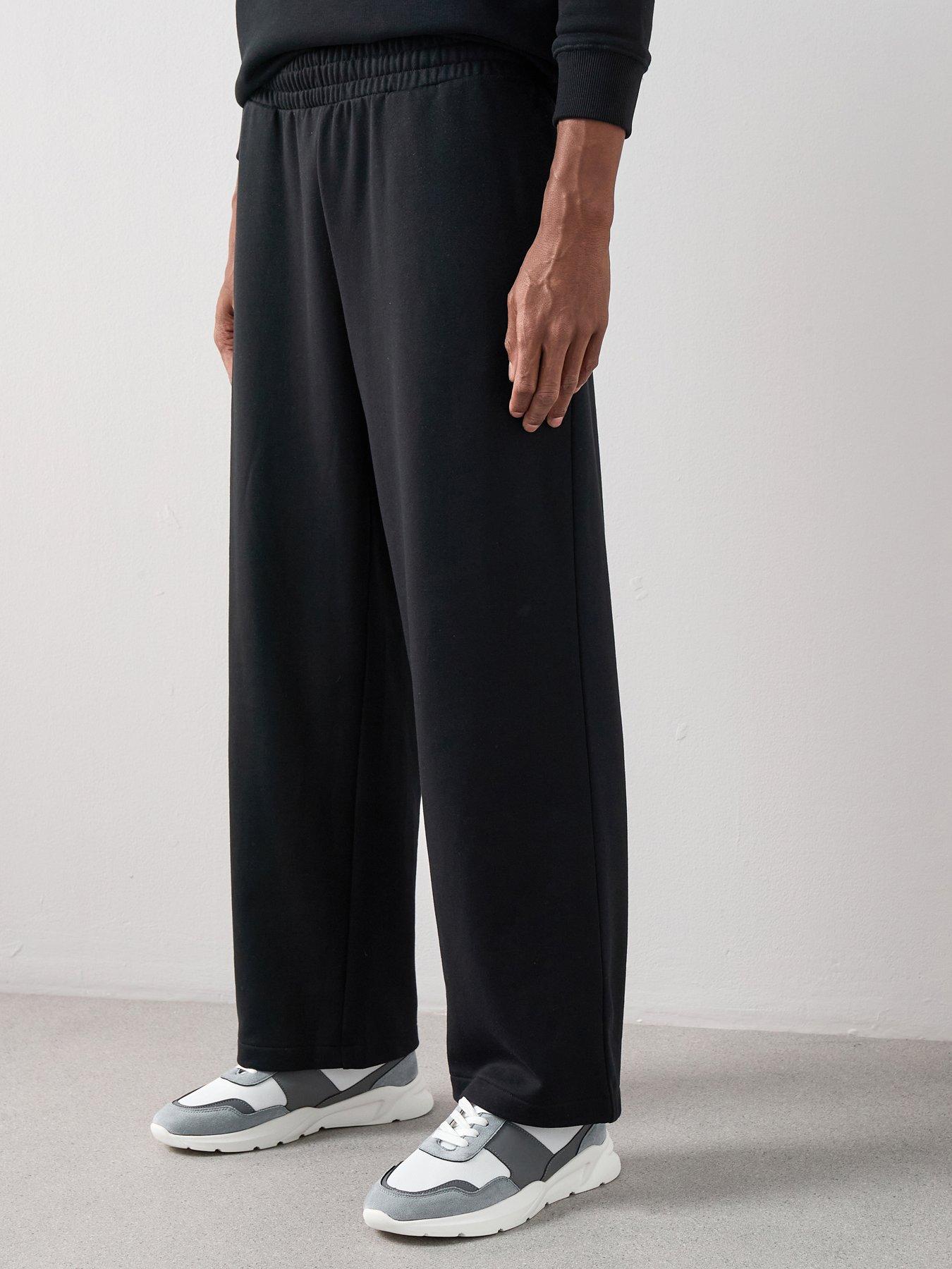 The Very Collection Premium Heavyweight Straight Leg Joggers - Black