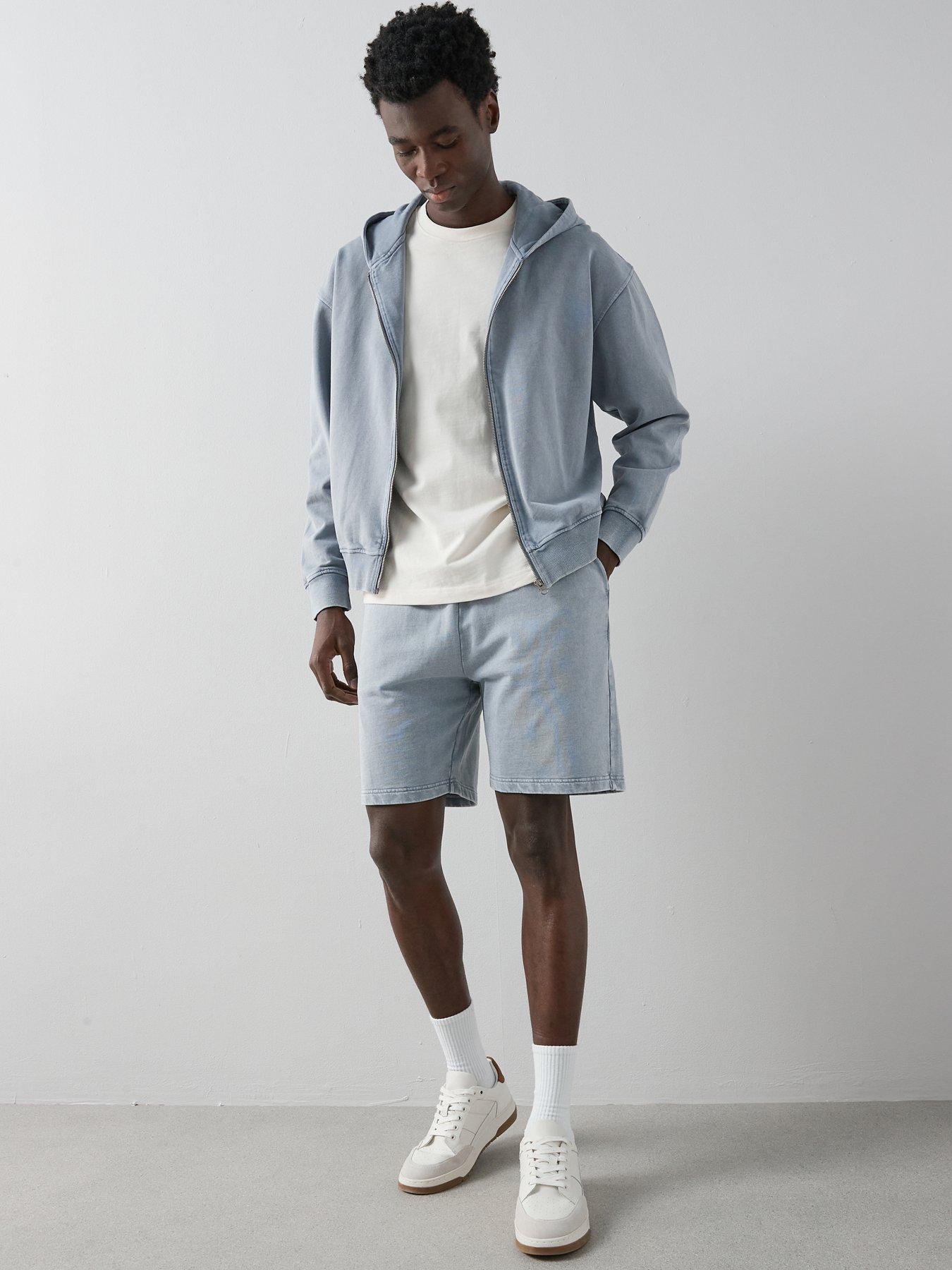 Image 3 of 6 of The Very Collection Pure Cotton Washed Jogger Shorts - Blue