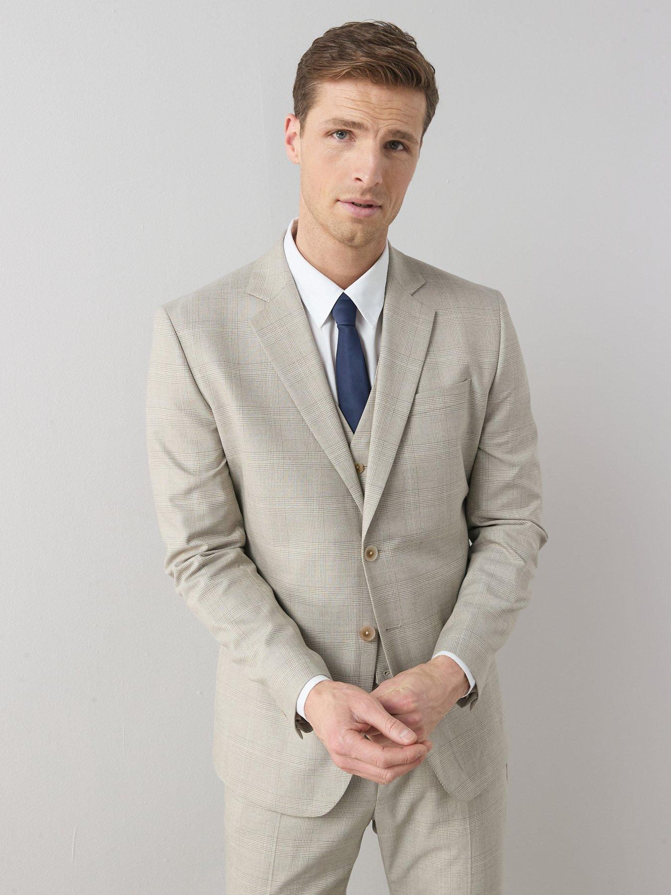 The Very Collection Single Breasted Suit Jacket - Stone