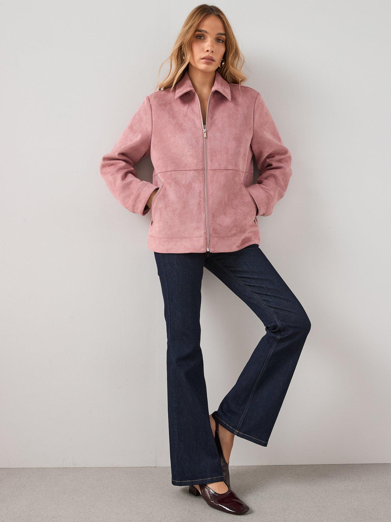 The Very Collection Suedette Harrington Jacket - Pink | Very