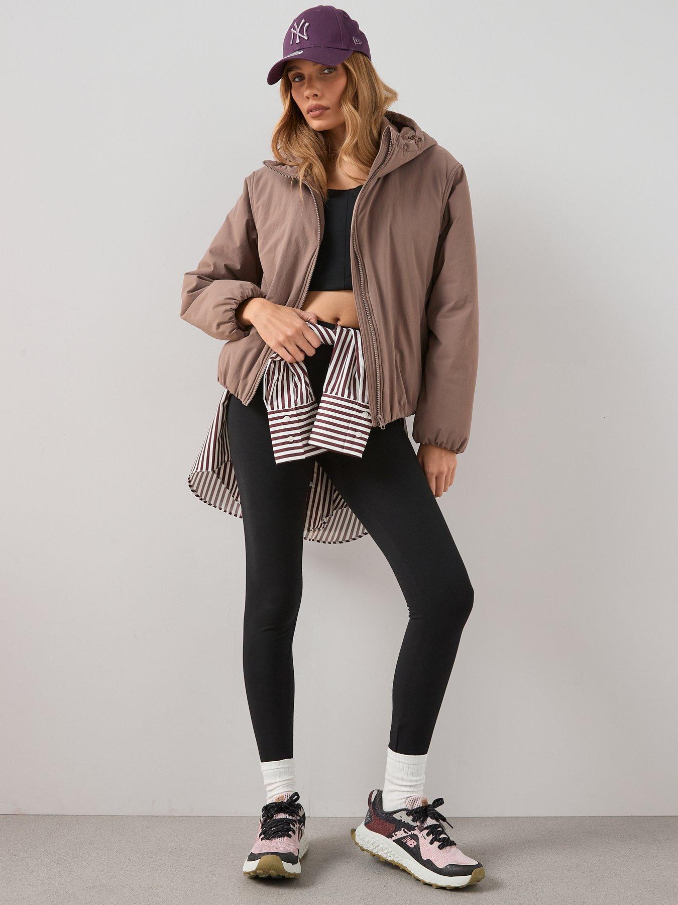 Image 3 of 6 of The Very Collection Fleece Lined Hooded Jacket - Beige