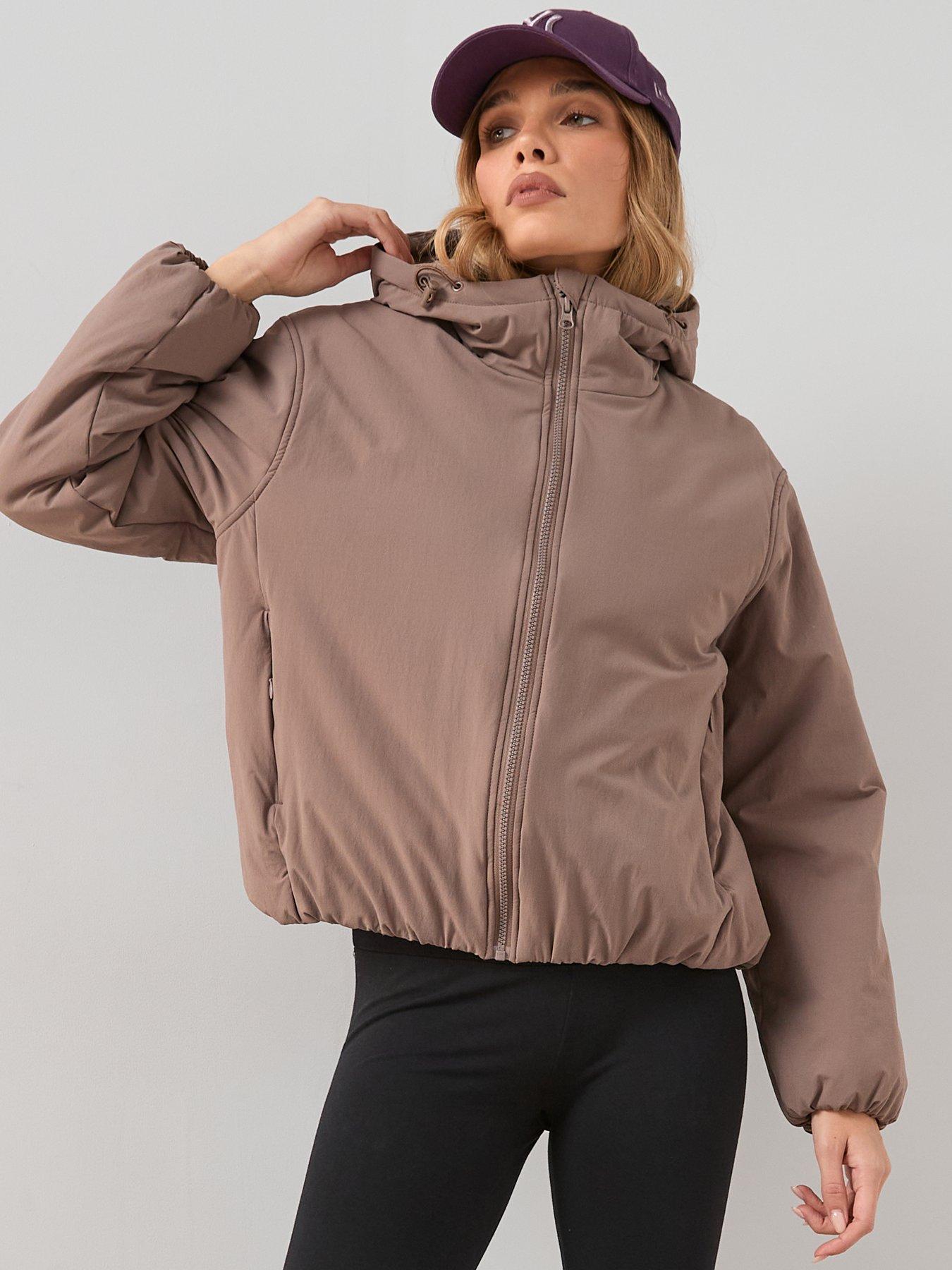 Image 4 of 6 of The Very Collection Fleece Lined Hooded Jacket - Beige