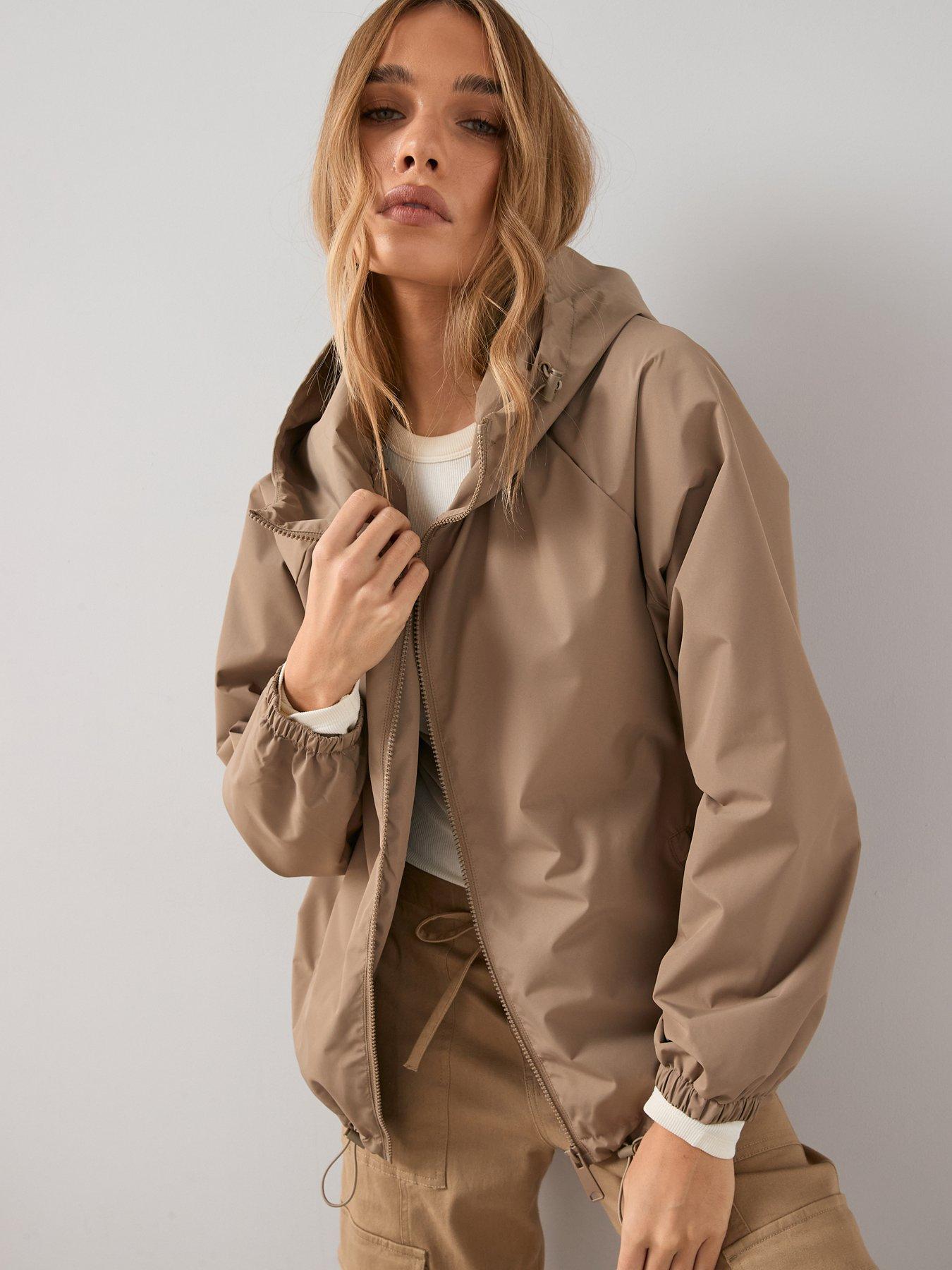 The Very Collection Lightweight Water Resistant Hooded Parka - Beige