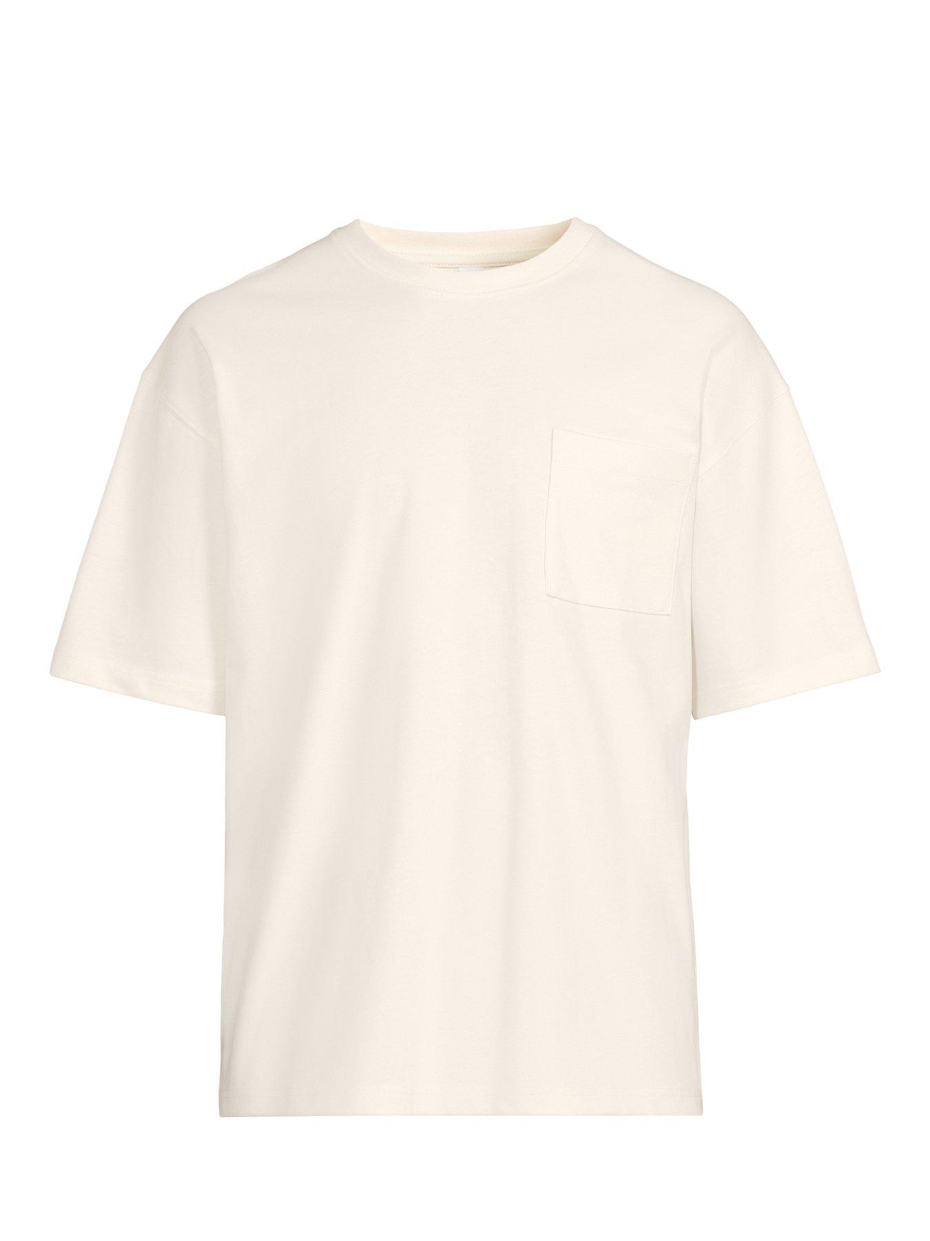Image 7 of 7 of The Very Collection Pure Cotton Premium Relaxed Fit Pocket T-shirt - Cream