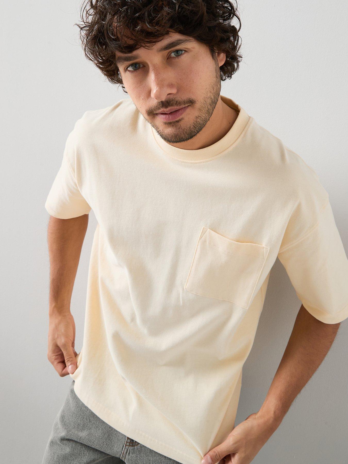 The Very Collection Pure Cotton Premium Relaxed Fit Pocket T-shirt - Pastel Yellow