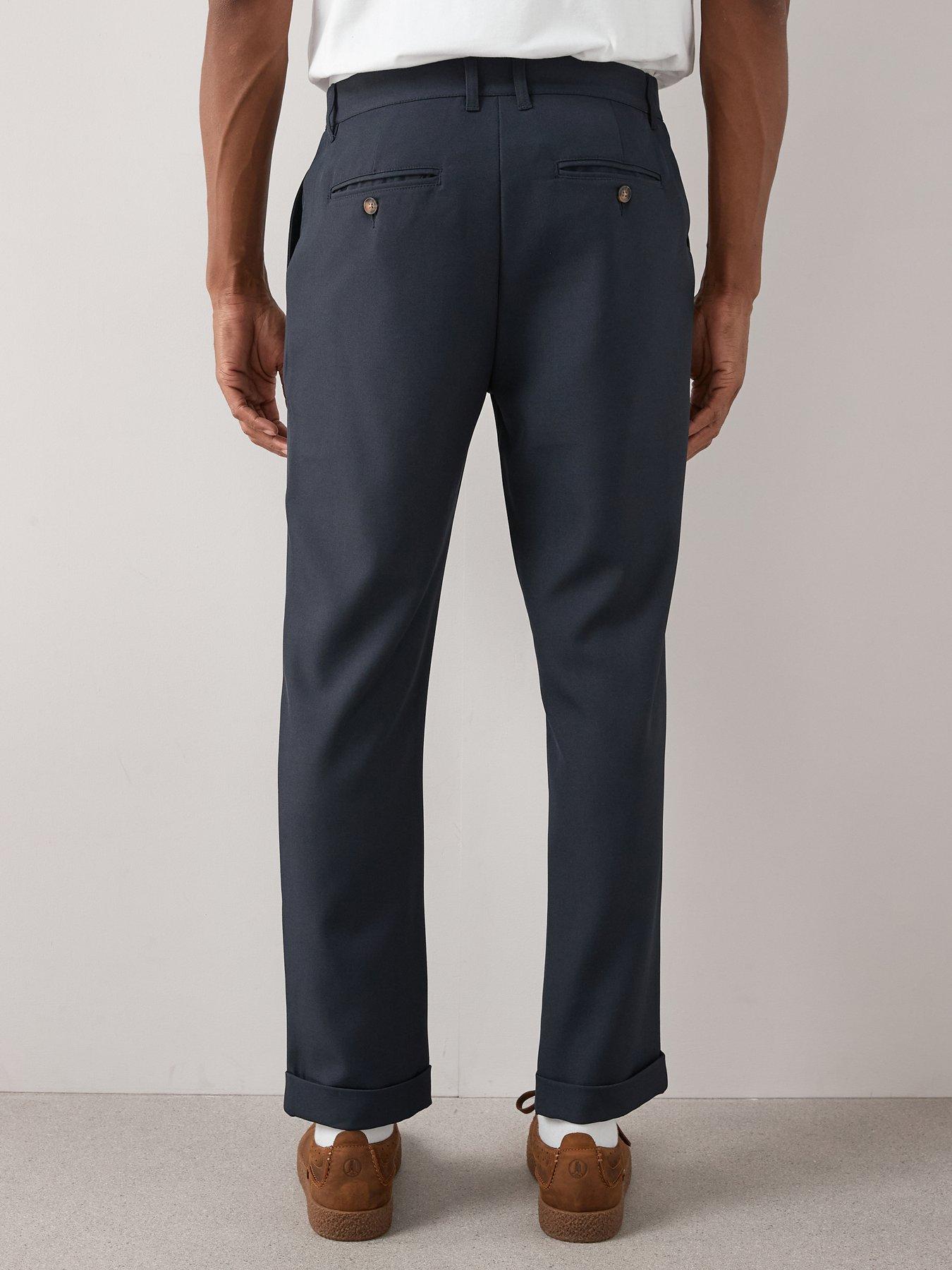 Image 2 of 7 of The Very Collection Smart Pleated Trousers - Navy