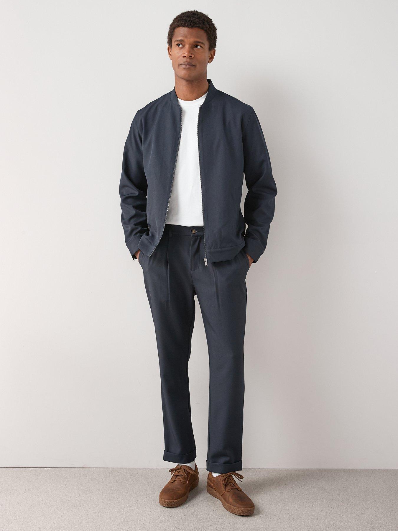 Image 3 of 7 of The Very Collection Smart Pleated Trousers - Navy
