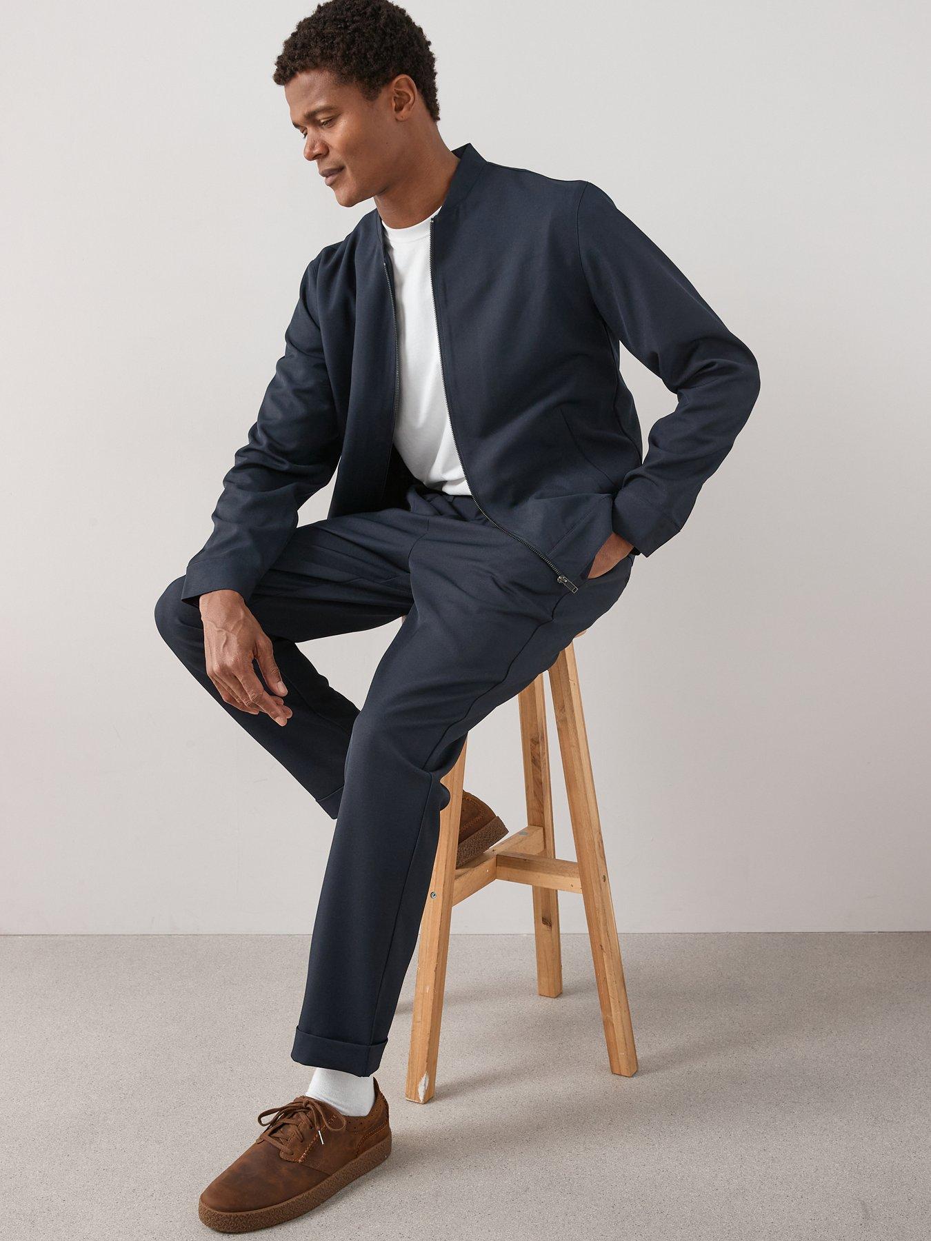 Image 6 of 7 of The Very Collection Smart Pleated Trousers - Navy