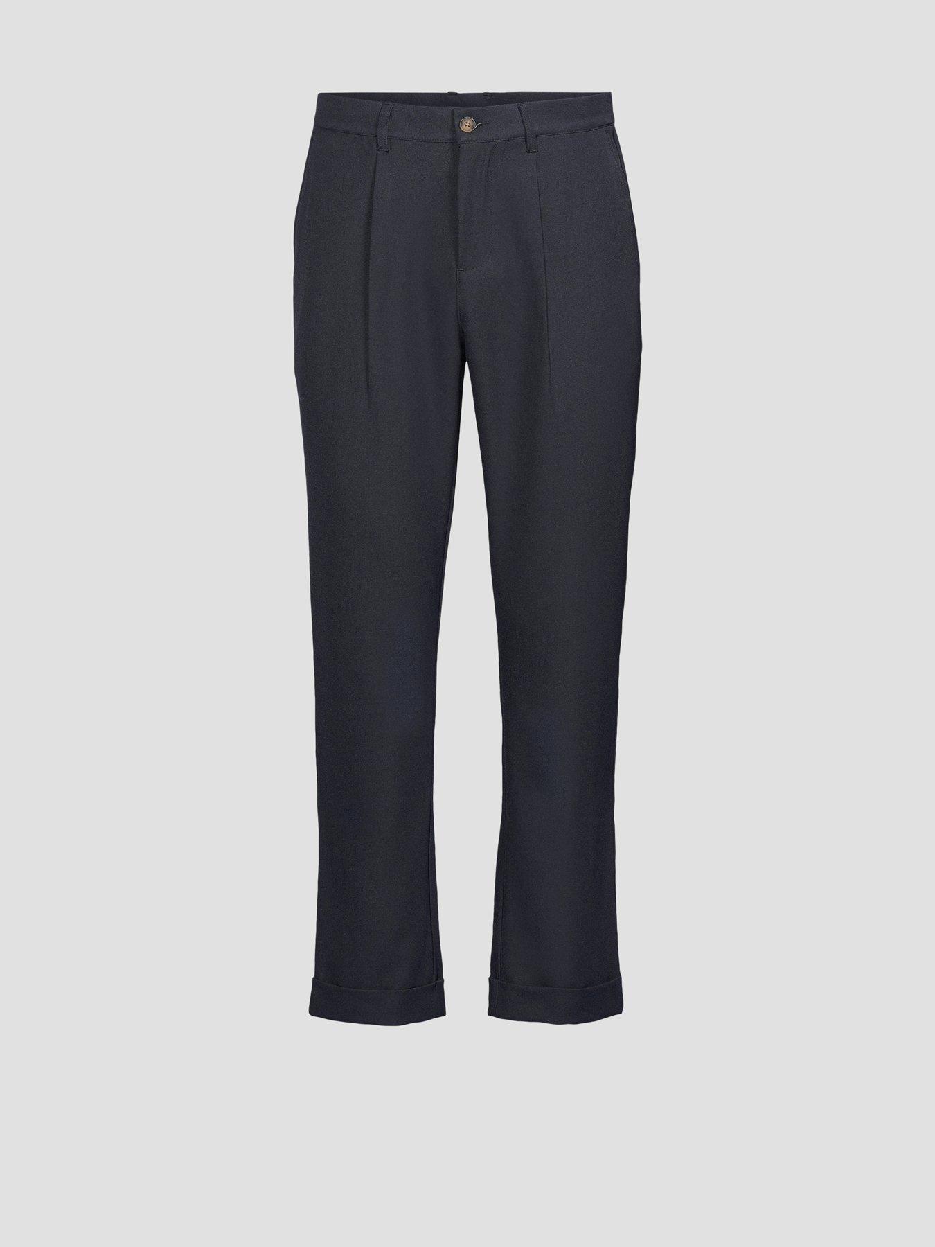 Image 7 of 7 of The Very Collection Smart Pleated Trousers - Navy
