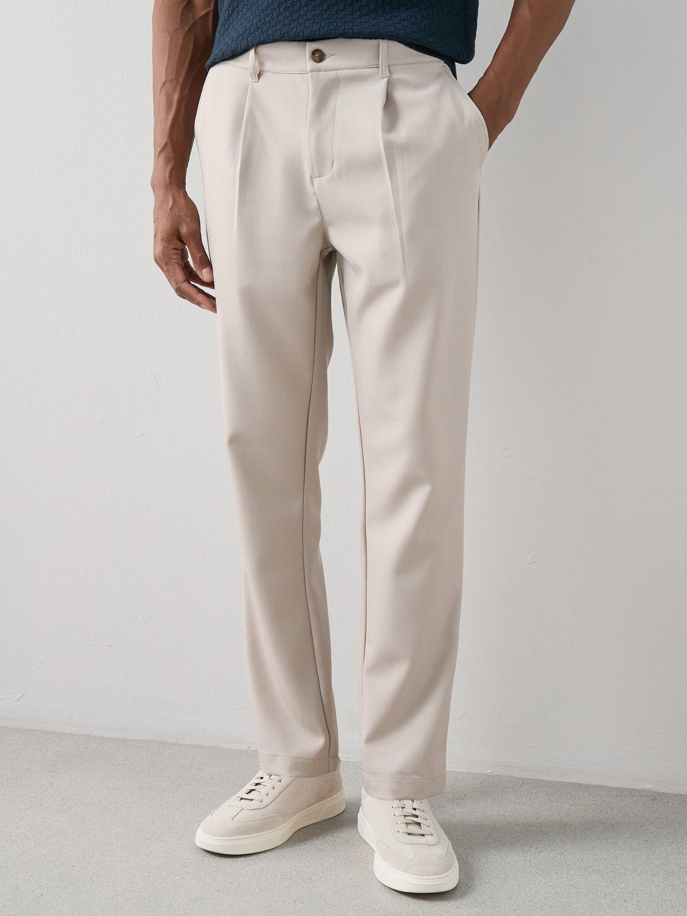 The Very Collection Formal Pleated Trousers - Beige