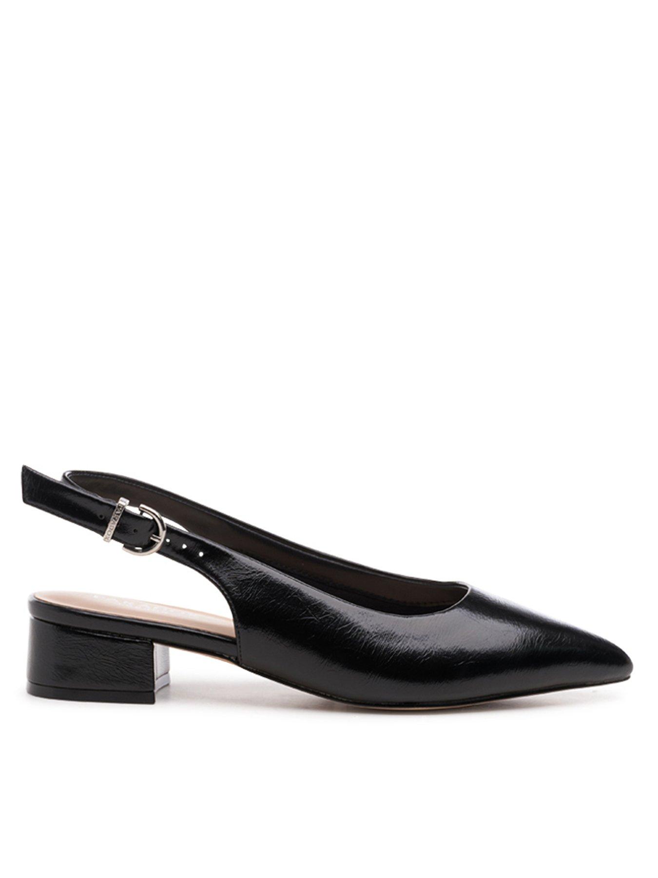 Paradox London Fiorenza Pu Wide Fit Slingback Shoe Black Very