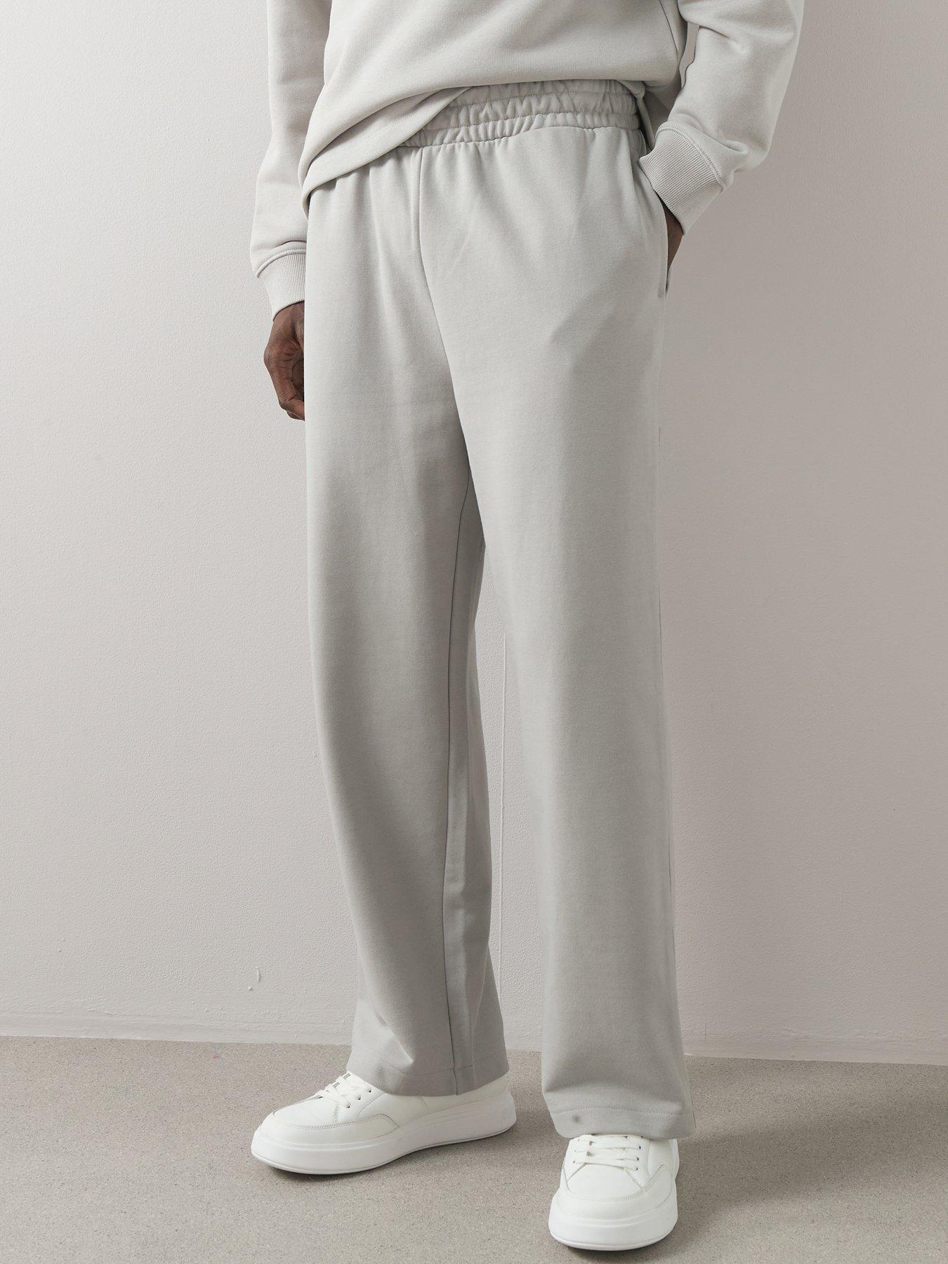 Image 1 of 6 of The Very Collection Pure Cotton Heavyweight Oversized Joggers - Grey