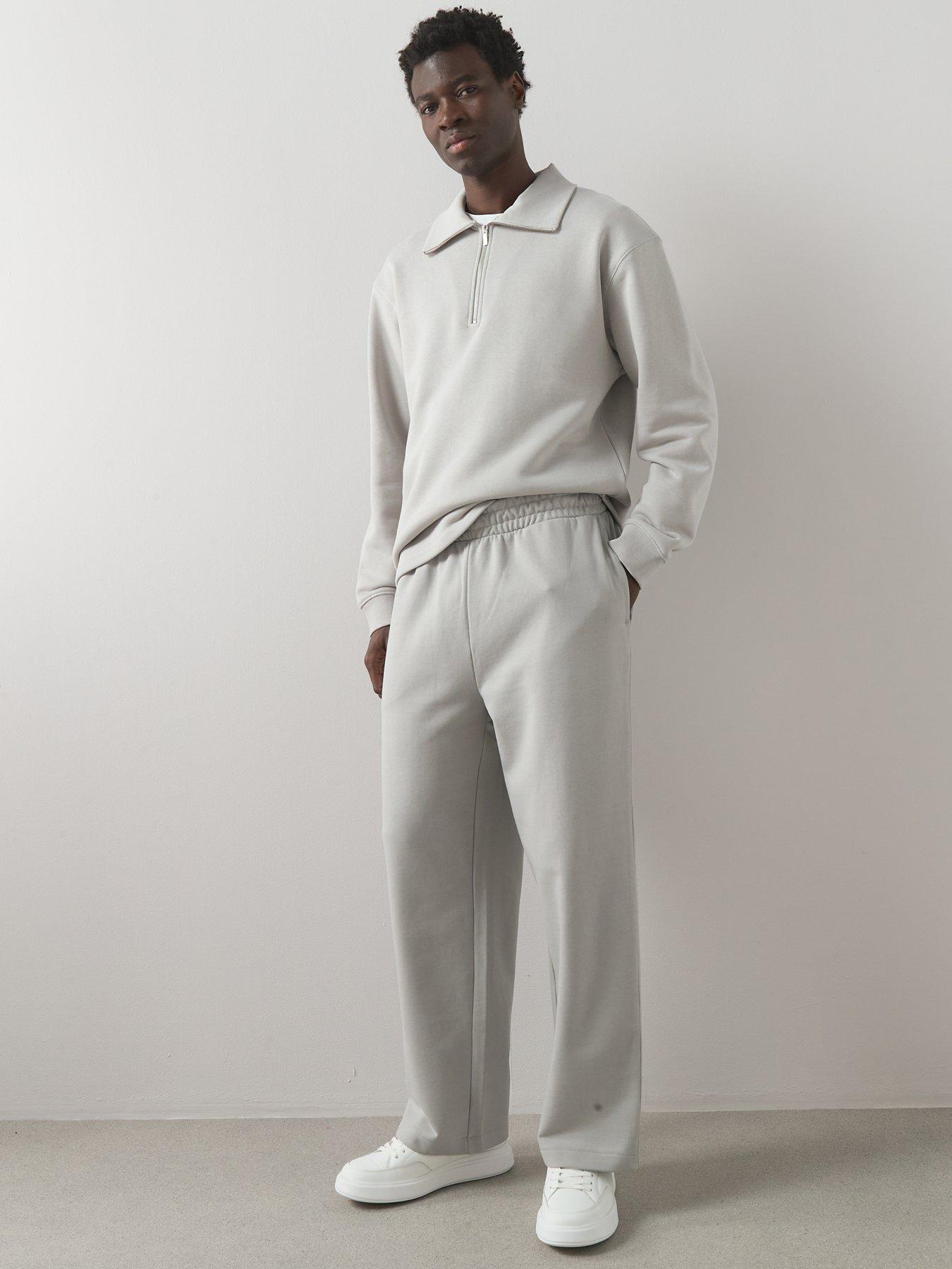 Image 3 of 6 of The Very Collection Pure Cotton Heavyweight Oversized Joggers - Grey