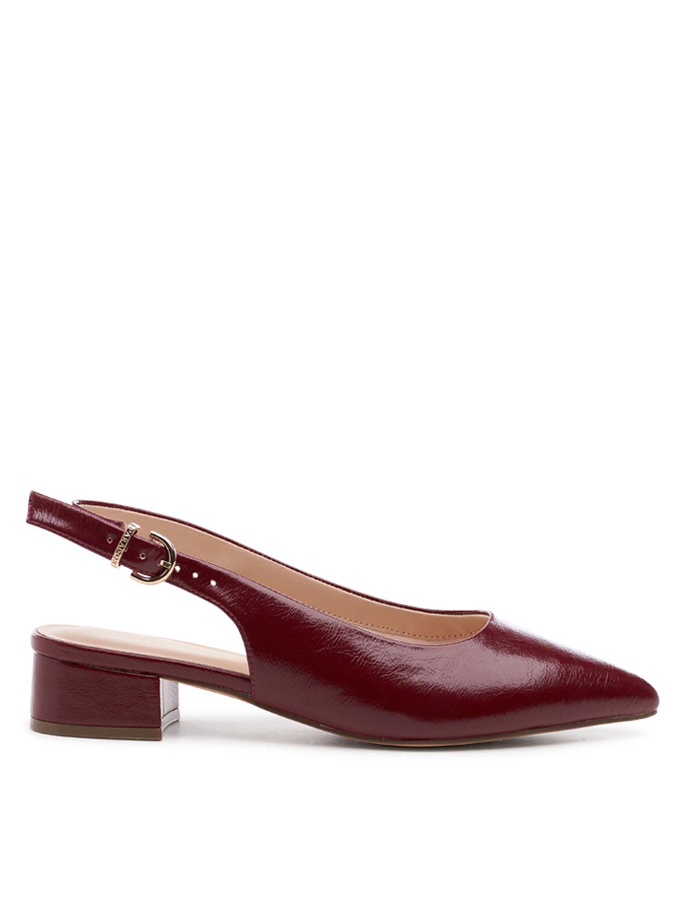 Paradox London Fiorenza Pu Wide Fit Slingback Shoe Cherry Very