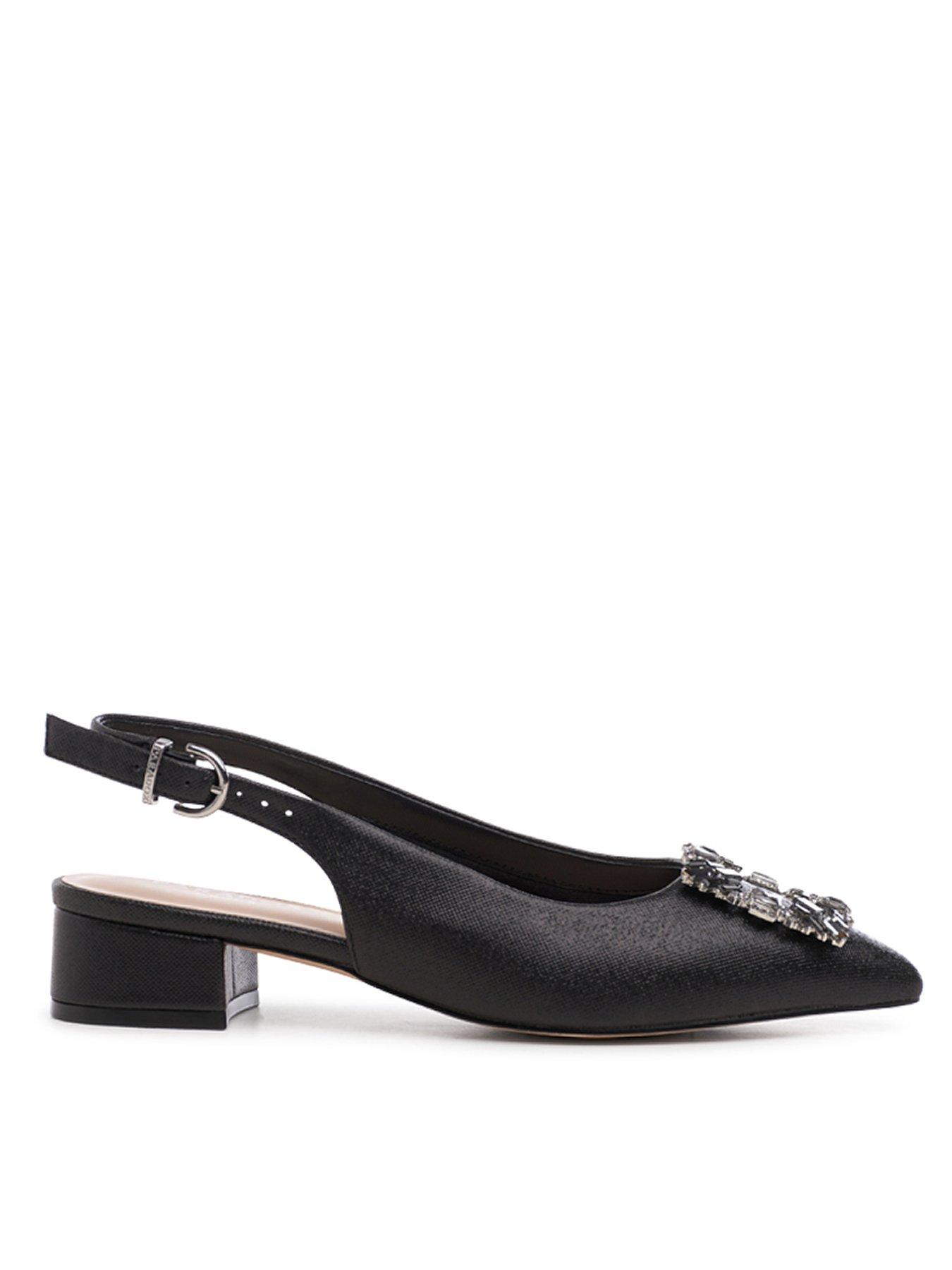 undefined Fortune Brooch Wide Fit Slingback Shoe - Black