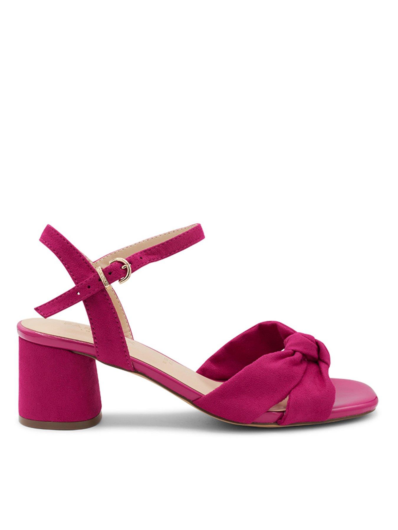 undefined Nalani Microsuede Wide Fit Heel - Fuchsia