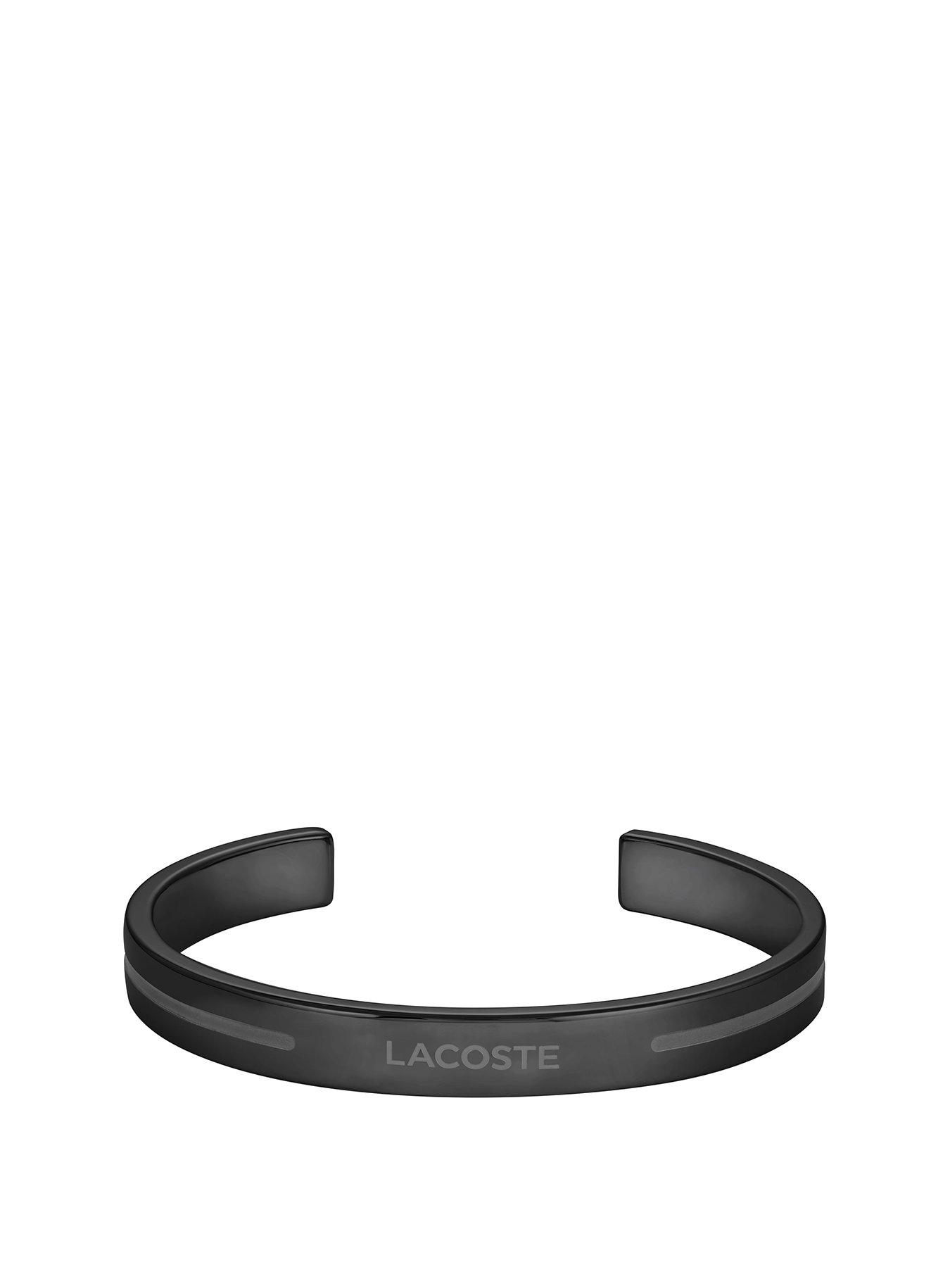Lacoste Mens Adventurer IP Bangle Bracelet - Black