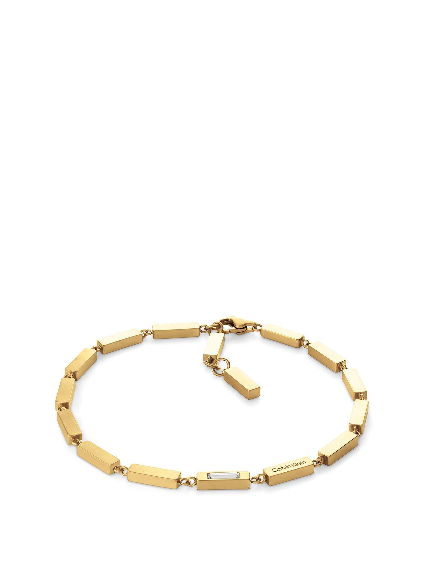 Calvin Klein Calvin Klein's Men's CK Essential Links Gold Plated Bracelet