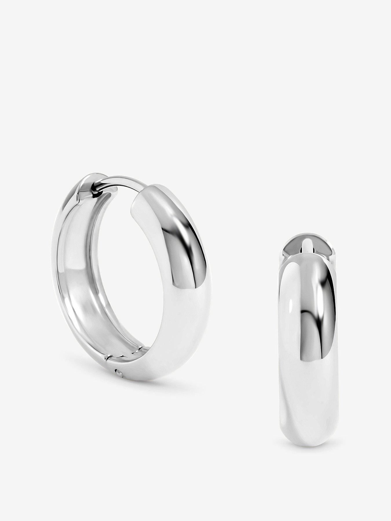 jon-richard-waterproof-platinum-plated-small-flat-surface-hoop-earrings