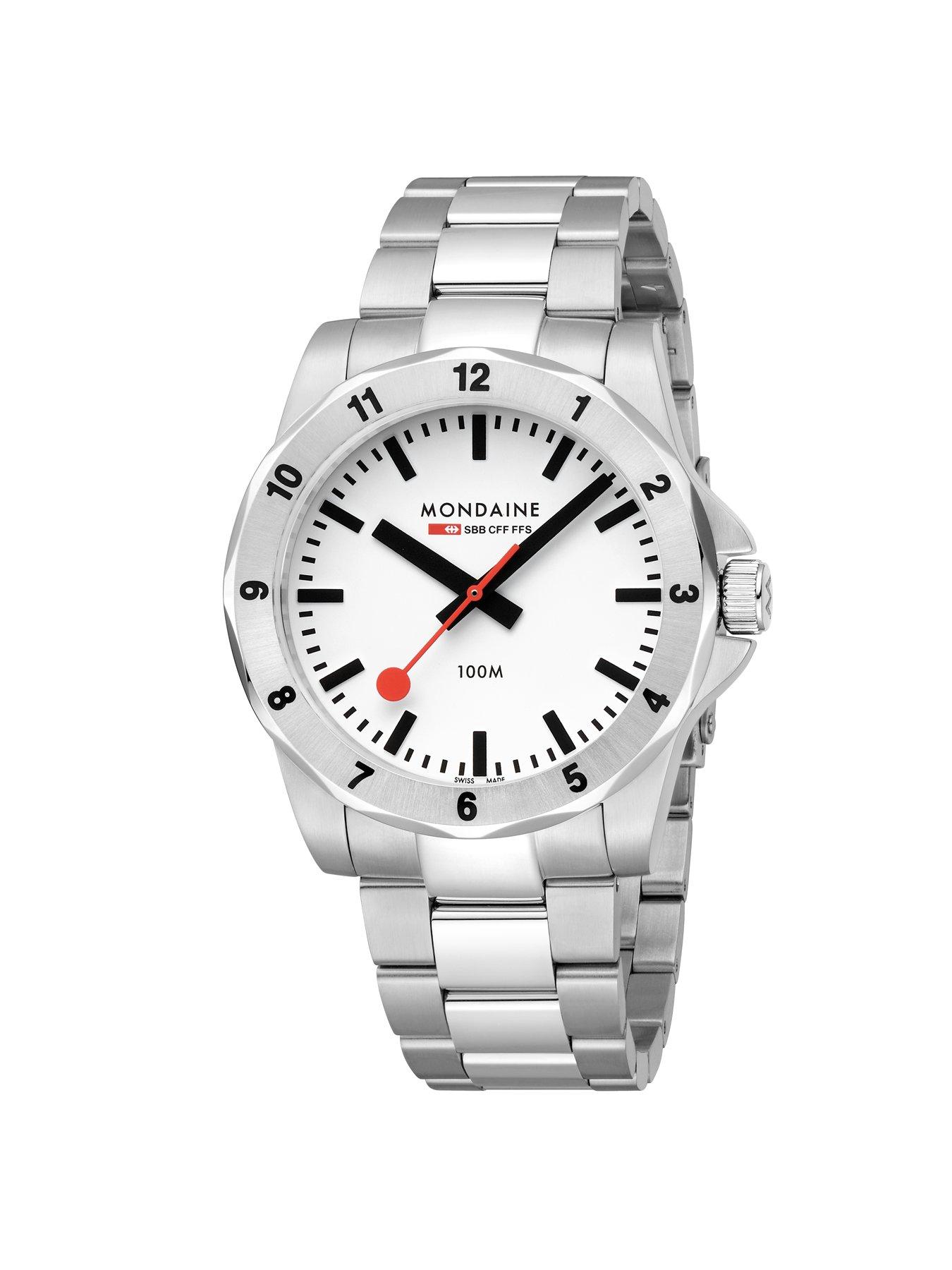 Image 2 of 8 of Mondaine Mens Numeri 42mm&nbsp;Bracelet Watch - Silver