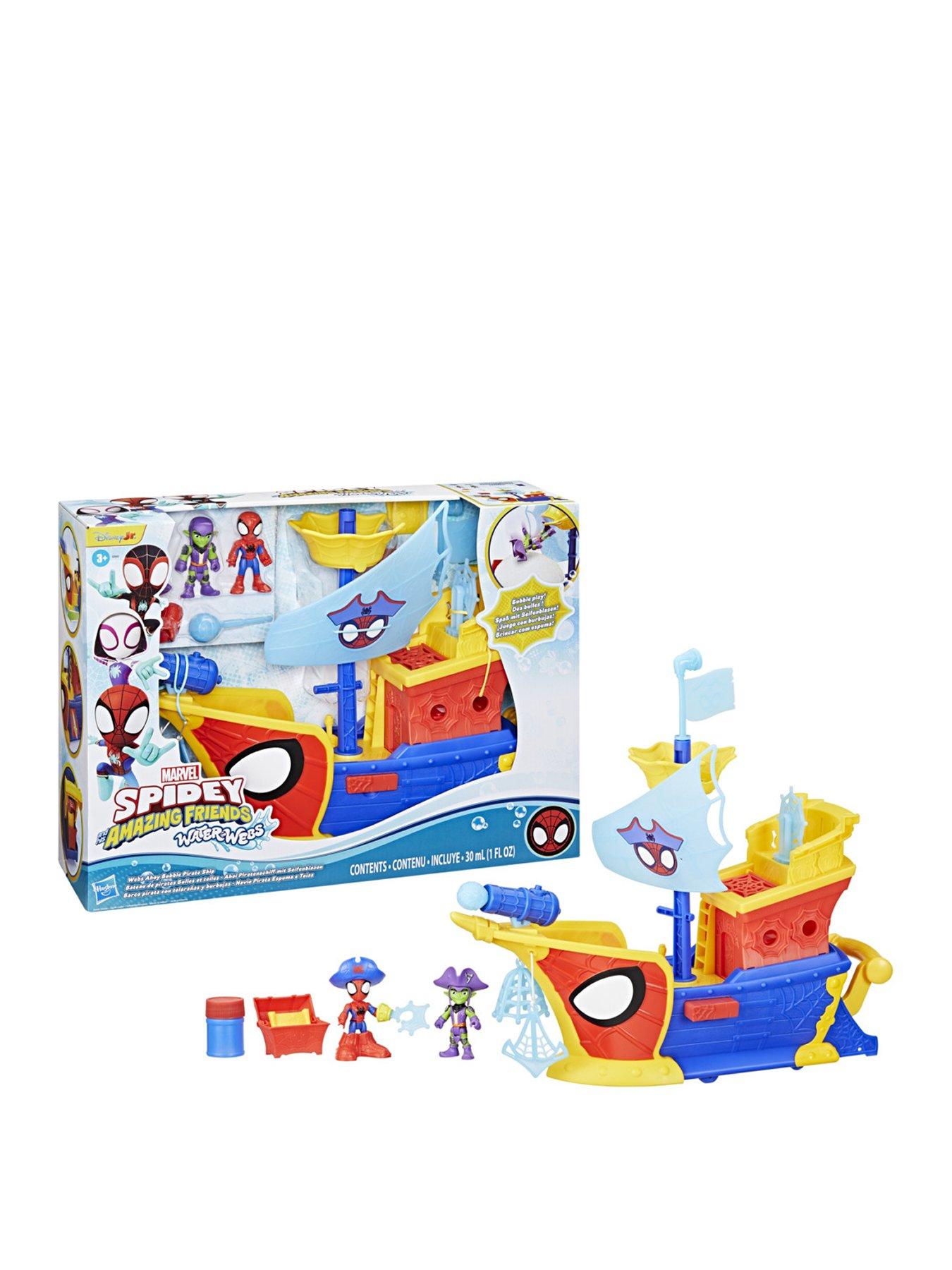 Spidey and His Amazing Friends Water-Webs Ahoy Bubble Pirate Ship Playset