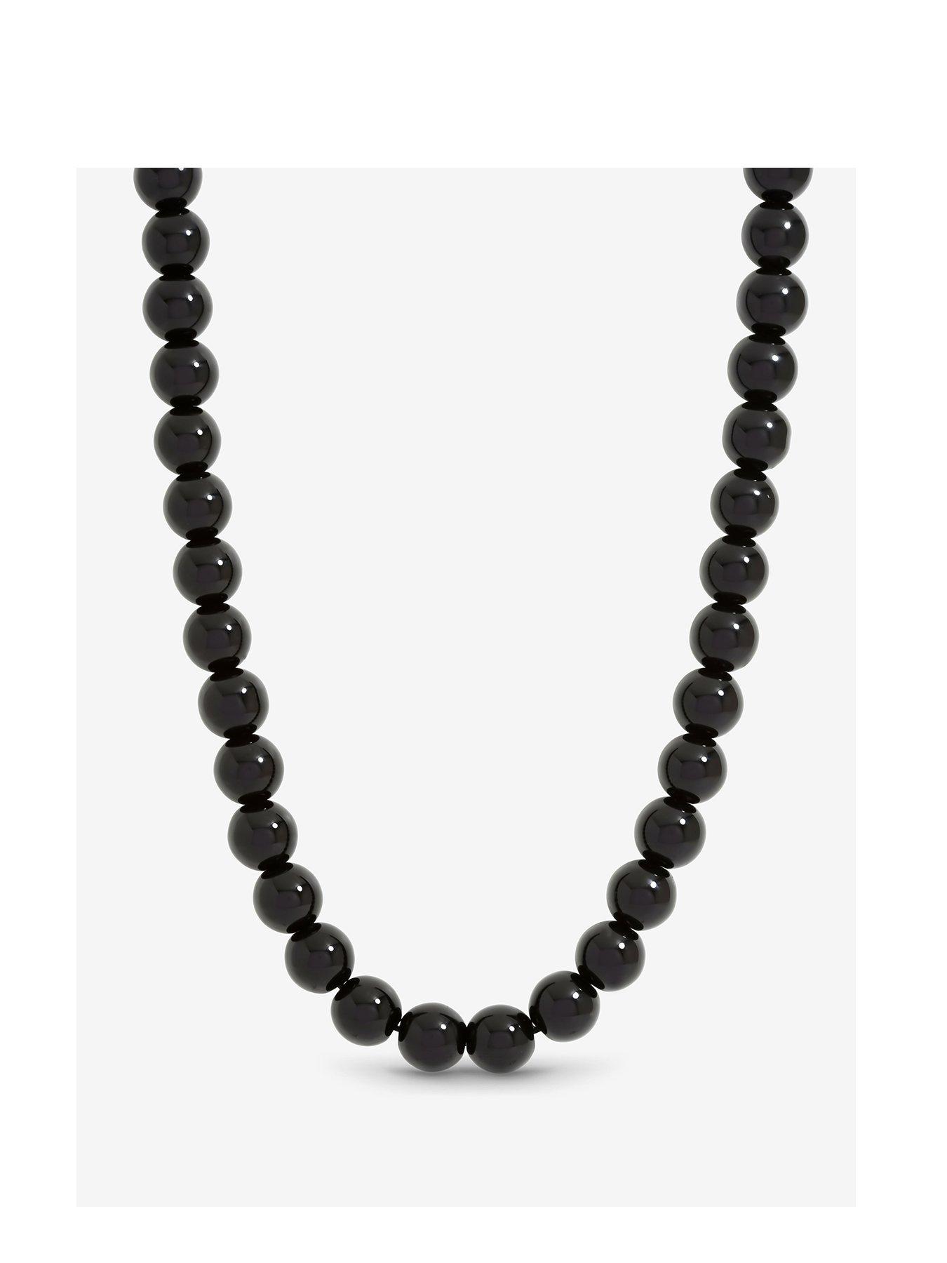 undefined Jet Resin Orb Necklace - Black